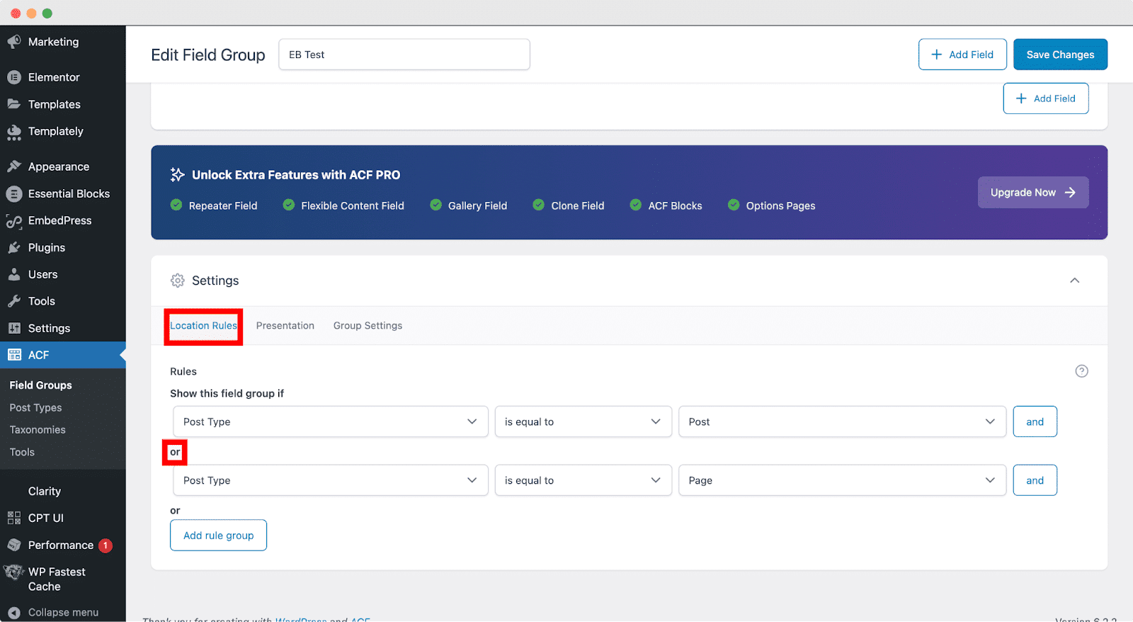 Advanced Custom Fields