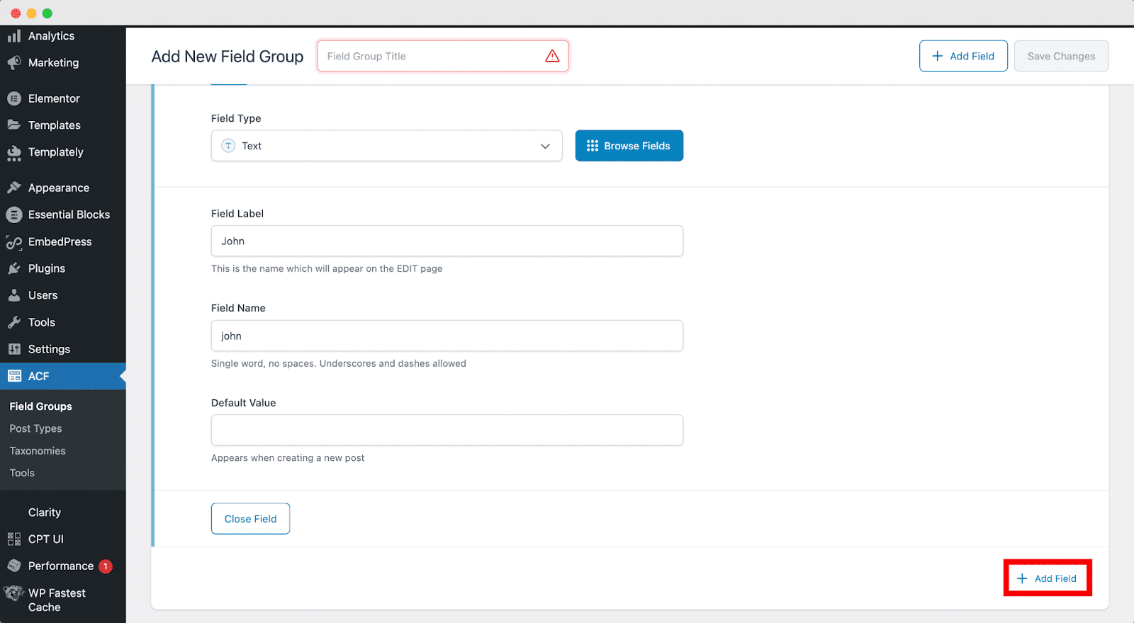 Advanced Custom Fields