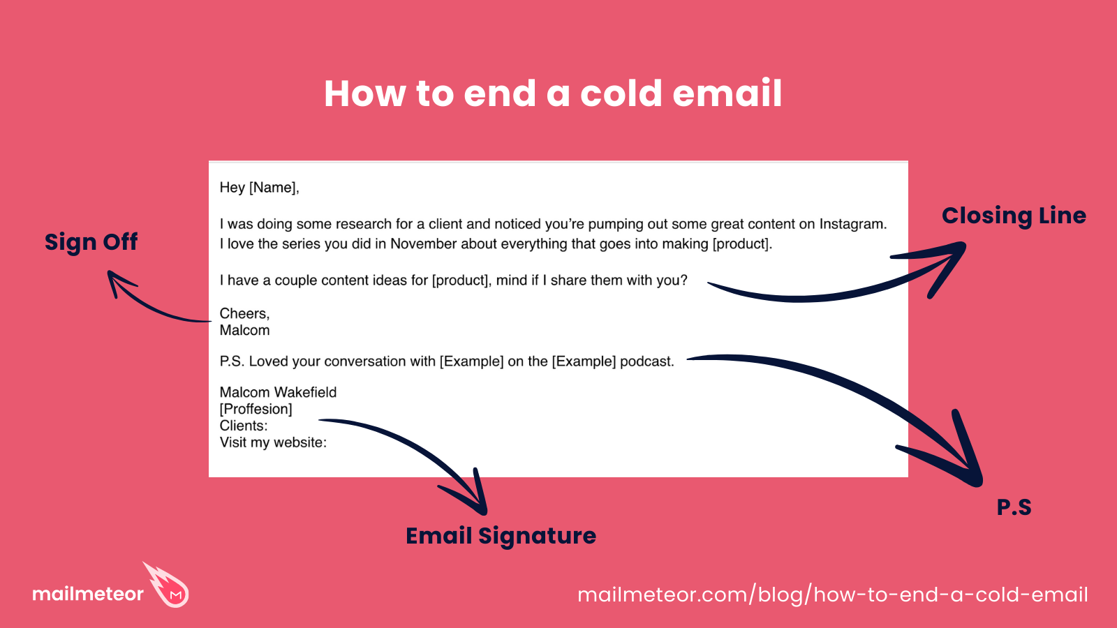 How to end a cold email