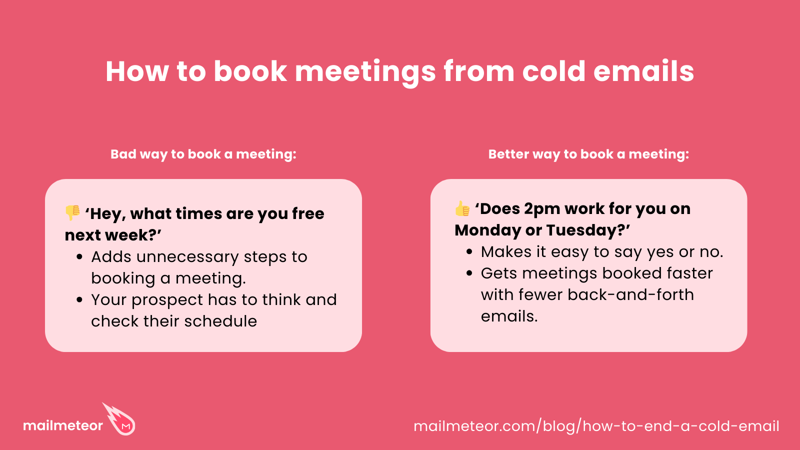 How to book meetings from cold email