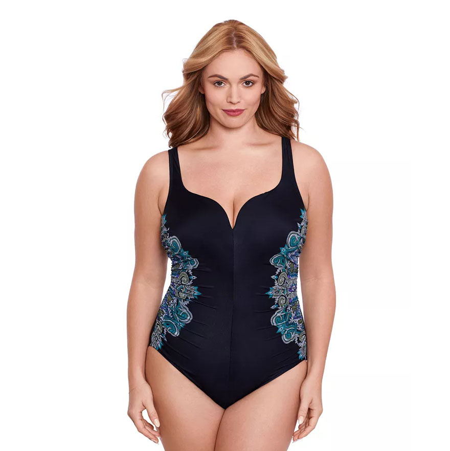 Miraclesuit Plus Size Woman One-Piece Swimsuit in Blue