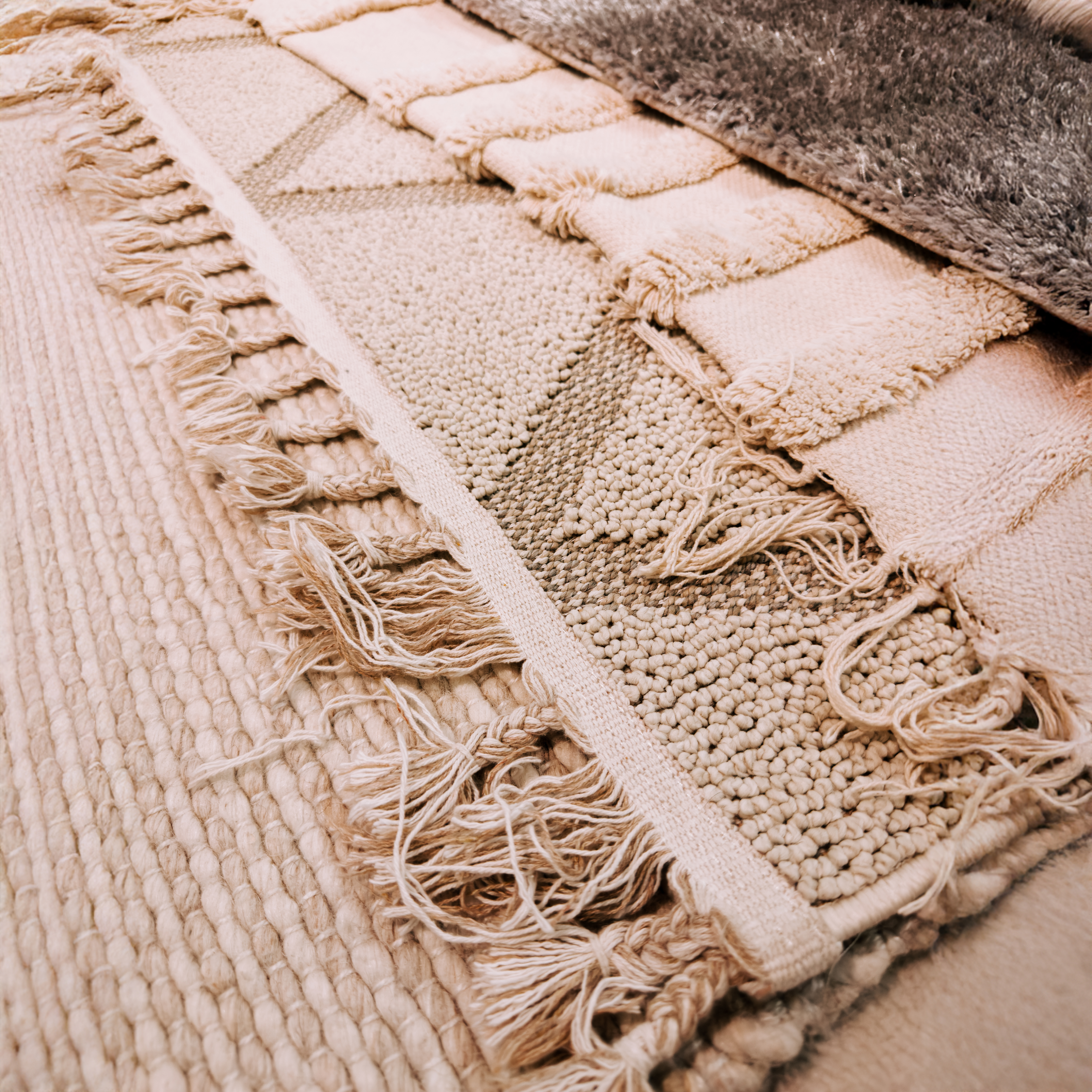 Layering area rugs
