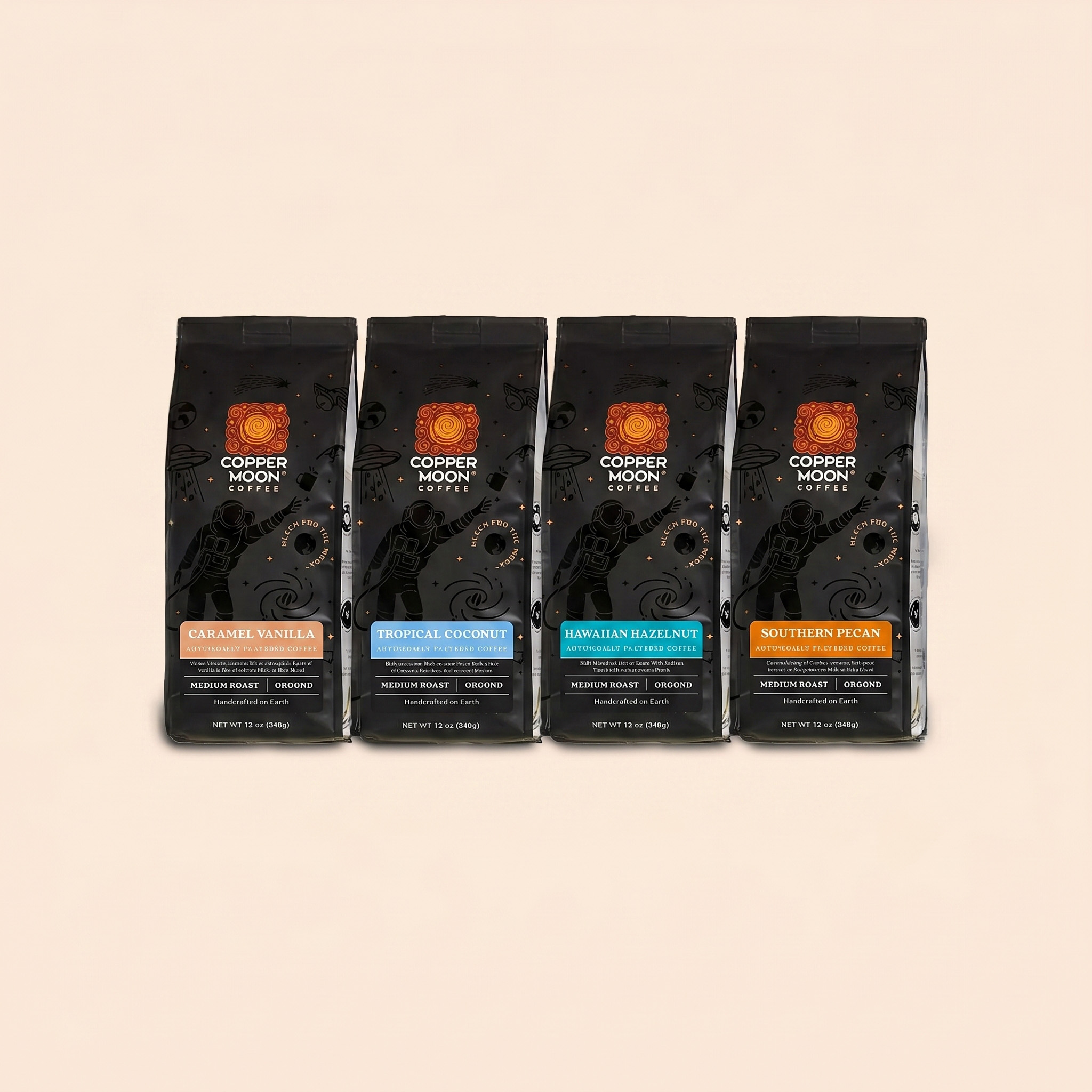Copper Moon coffee grinds