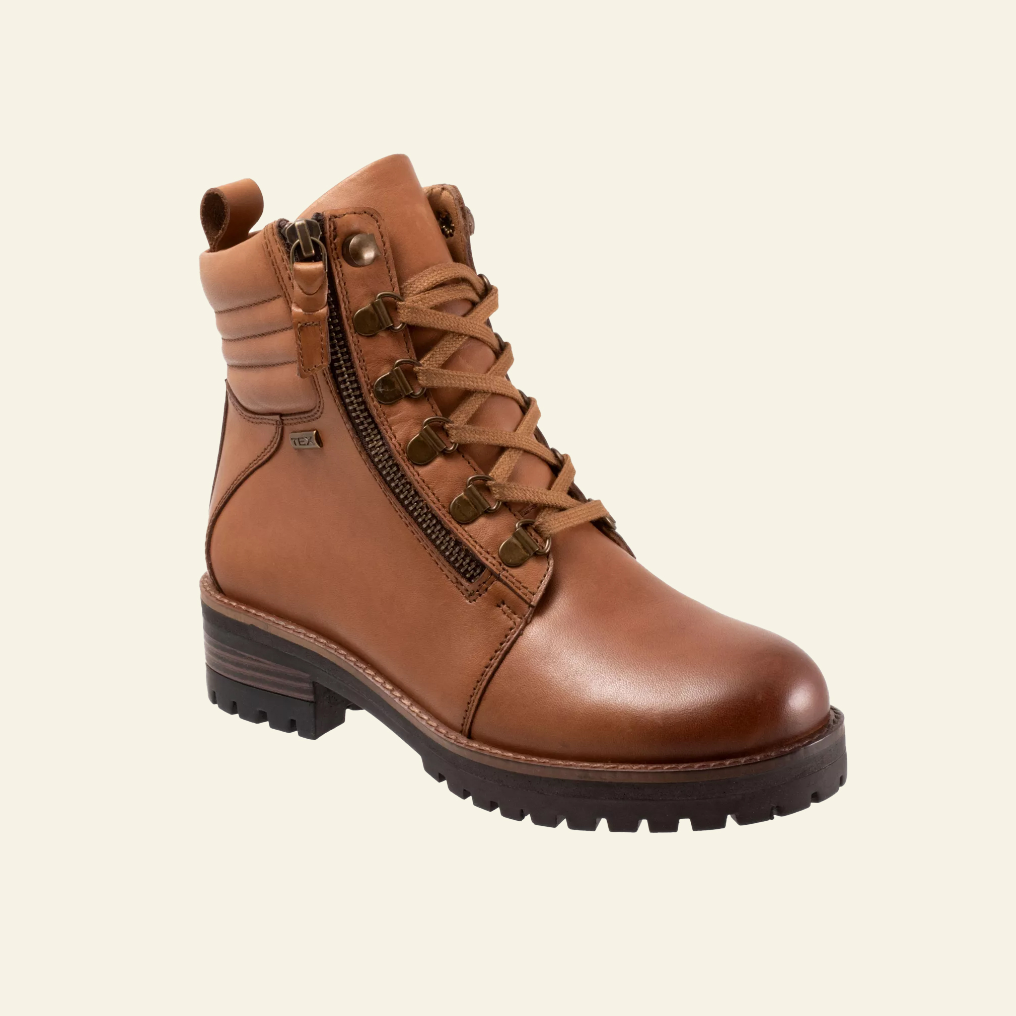 Fall brown combat boots