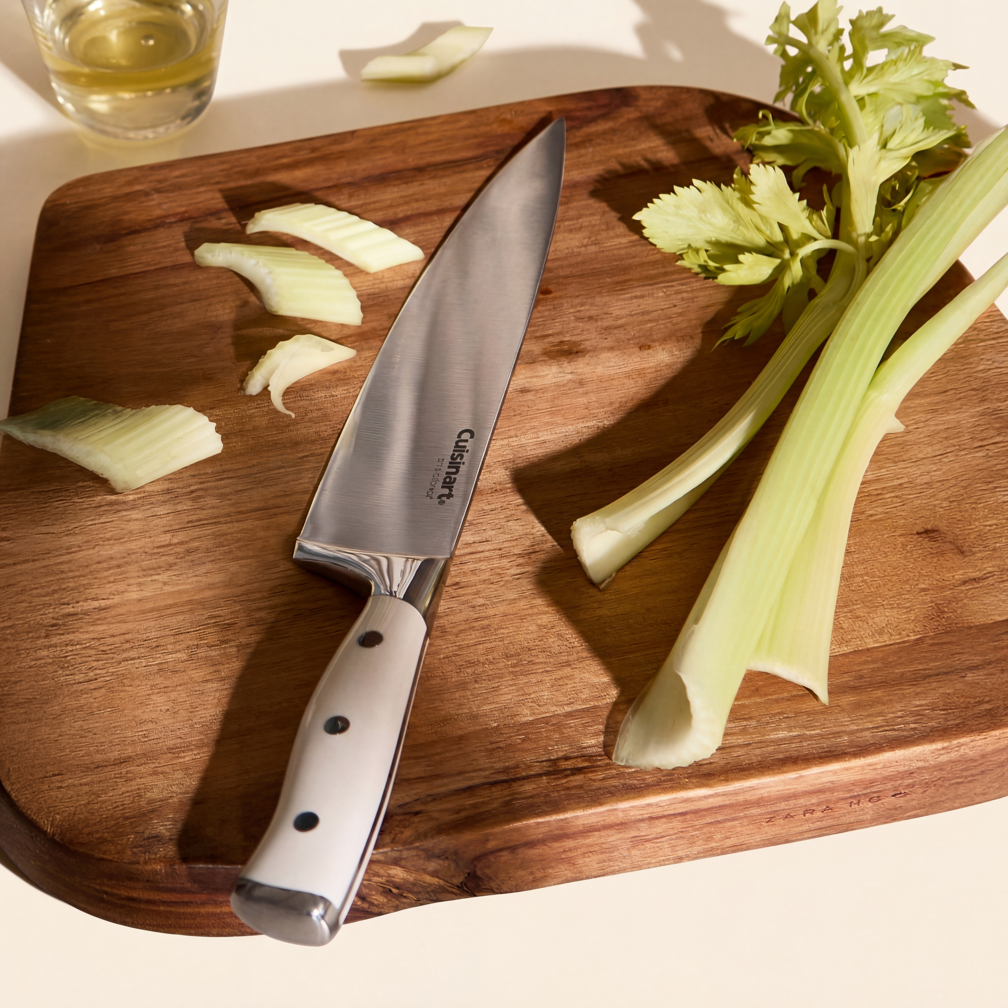 Knife on cutting board