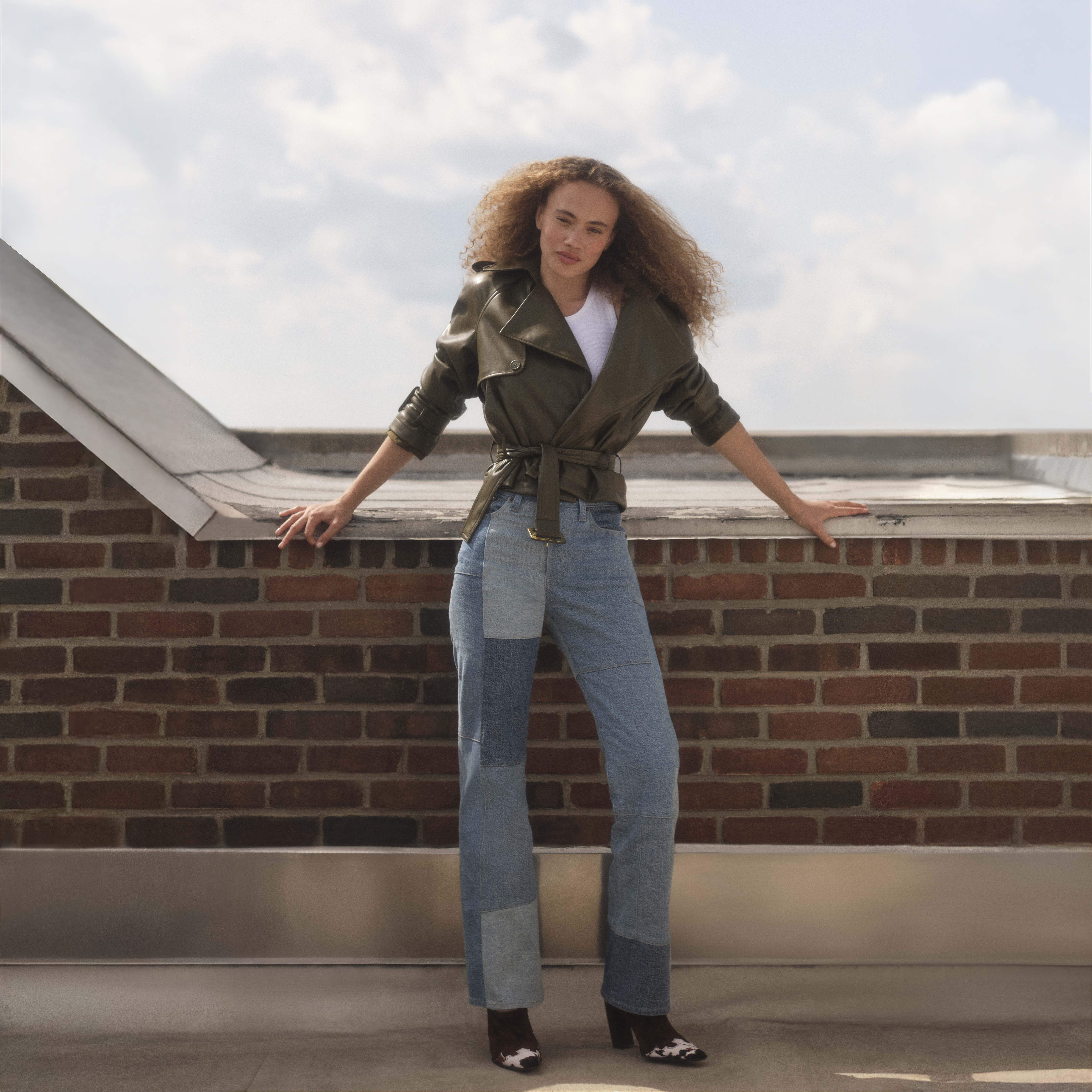 Woman in Denim Jeans
