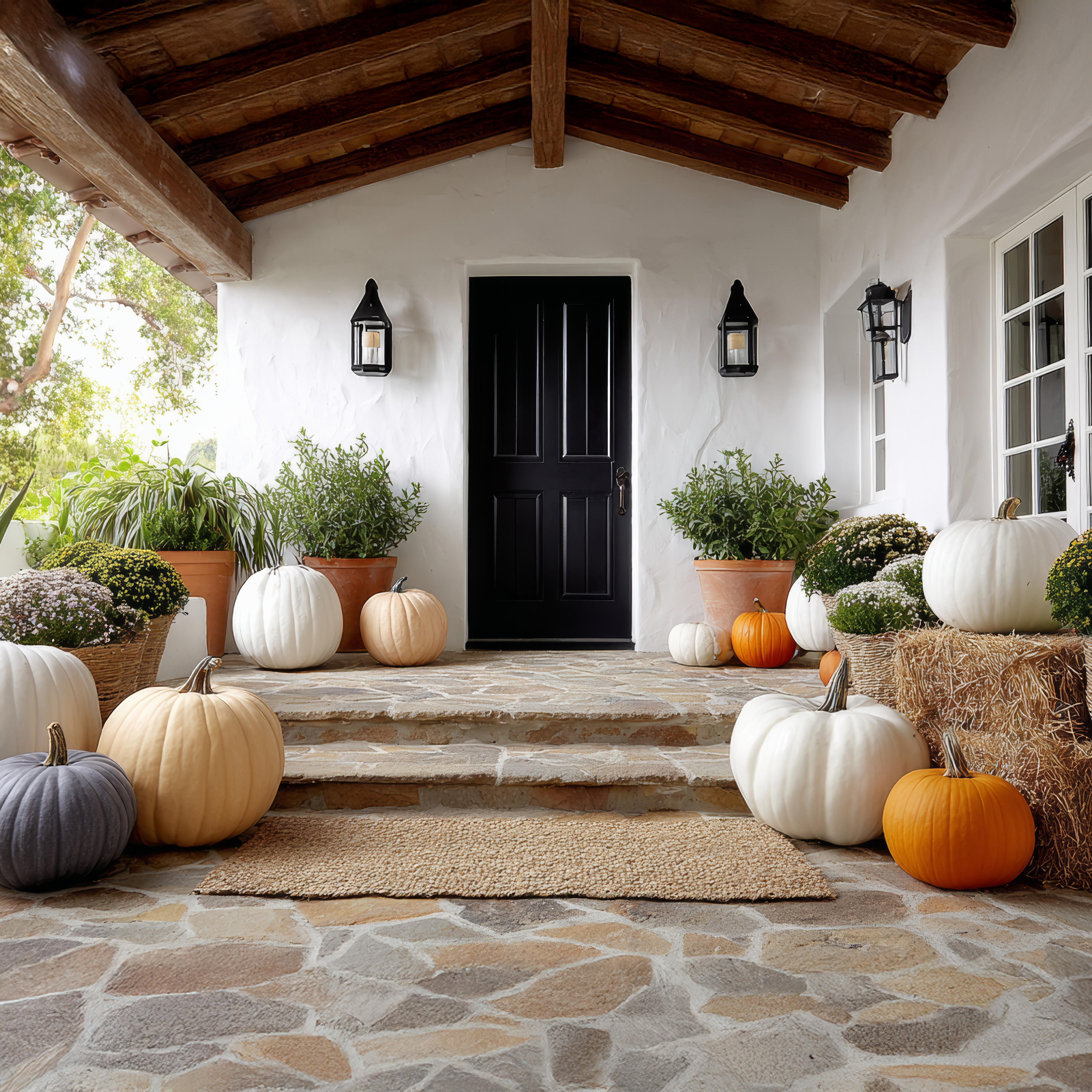 Fall porch with cover