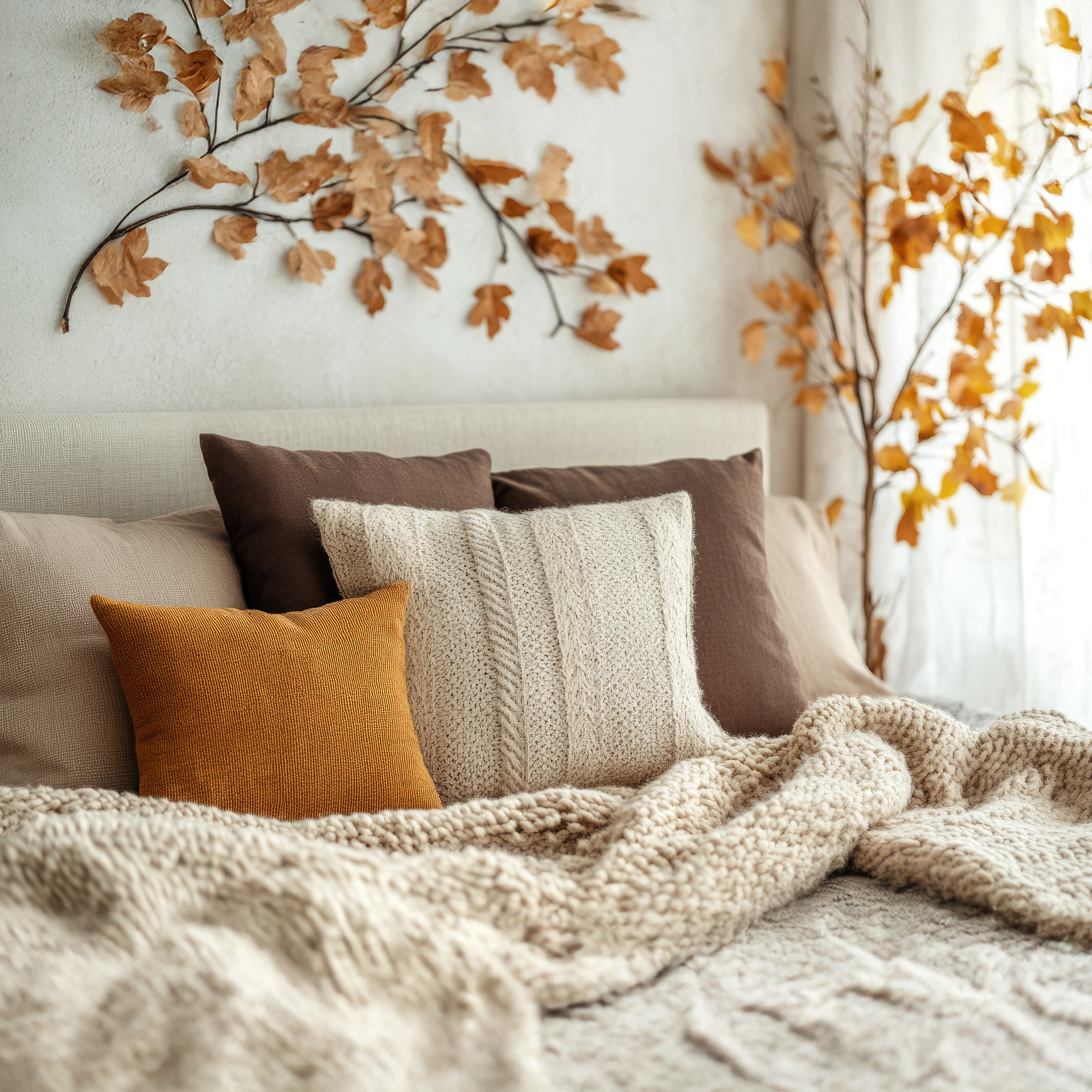 Fall color decorative pillows