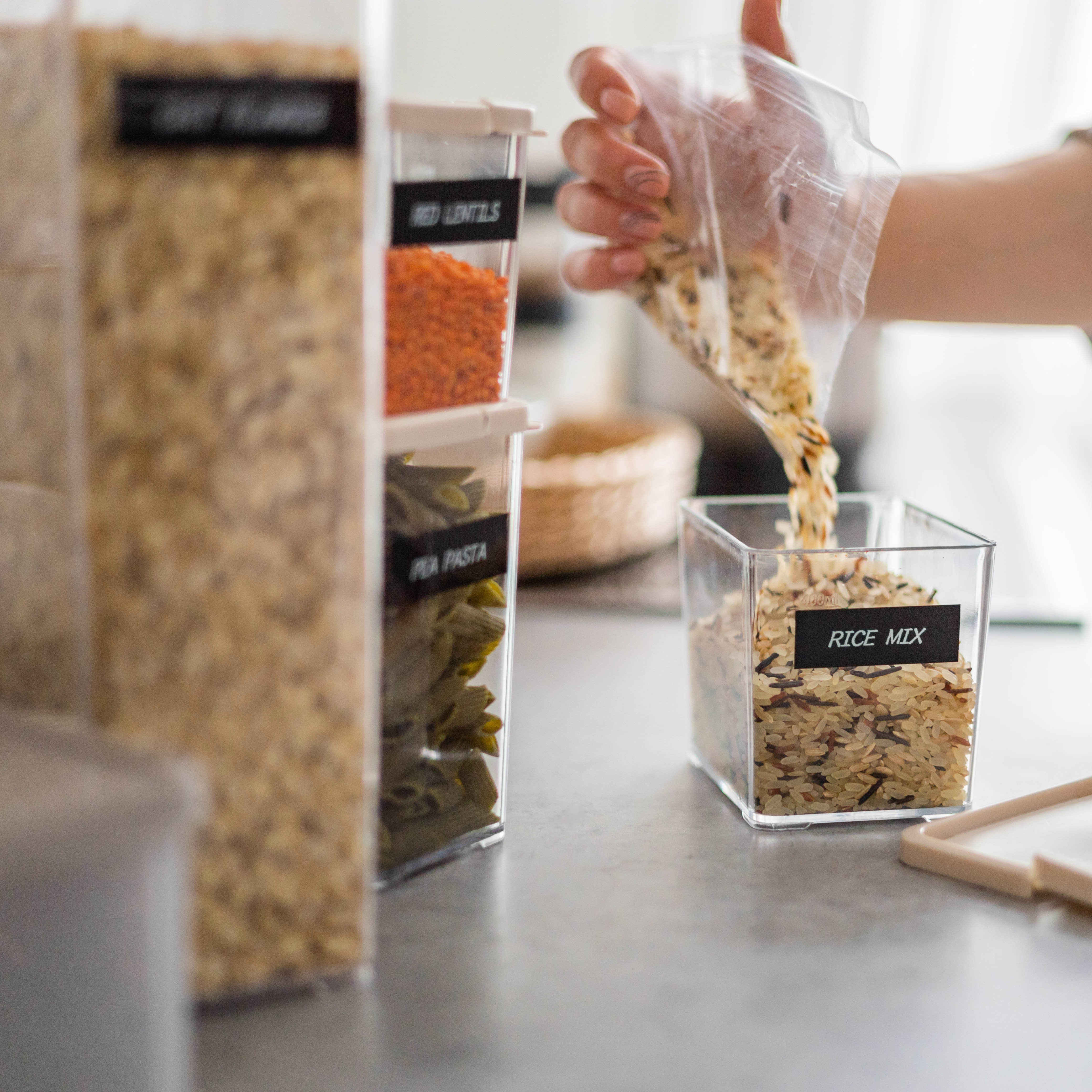 Labeling kitchen storage containers