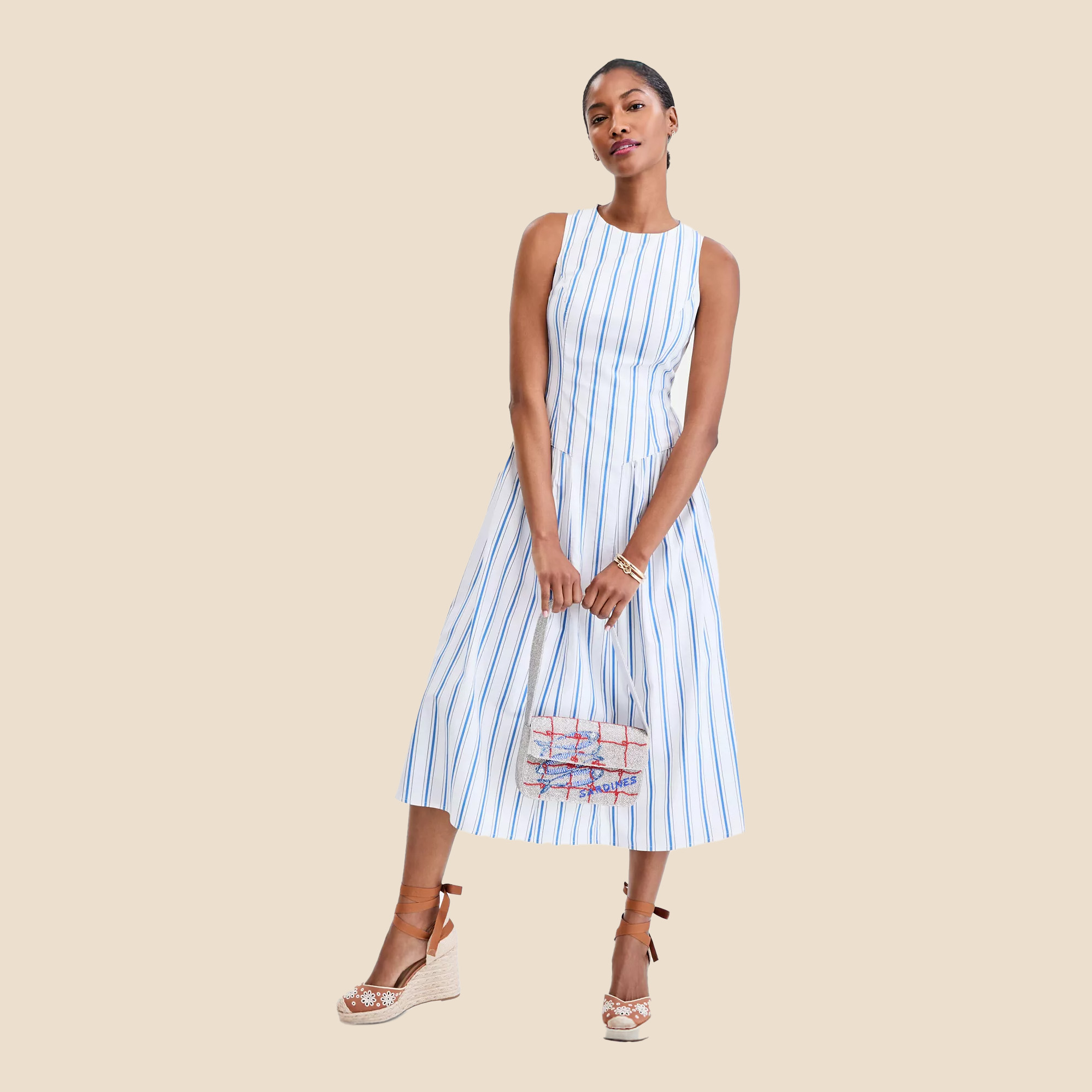 blue and white striped dress outfit ideas BLUE AND WHITE STRIPED DRESS FOR SPRING
