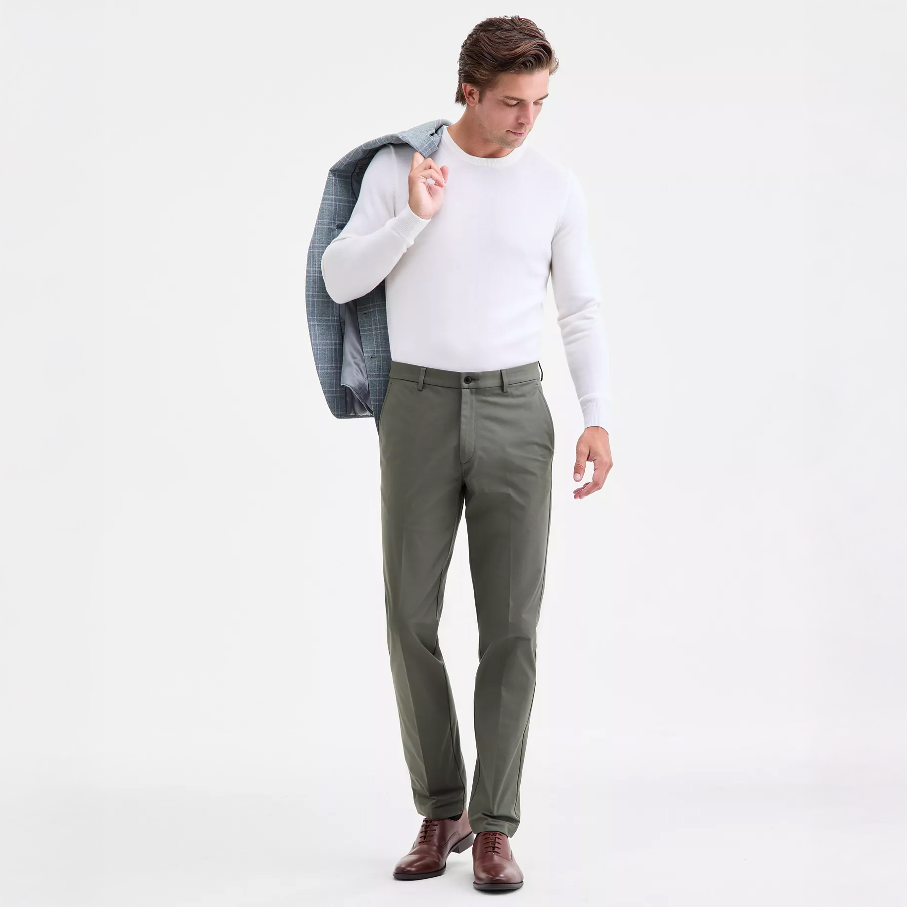 Man in leather dress shoes