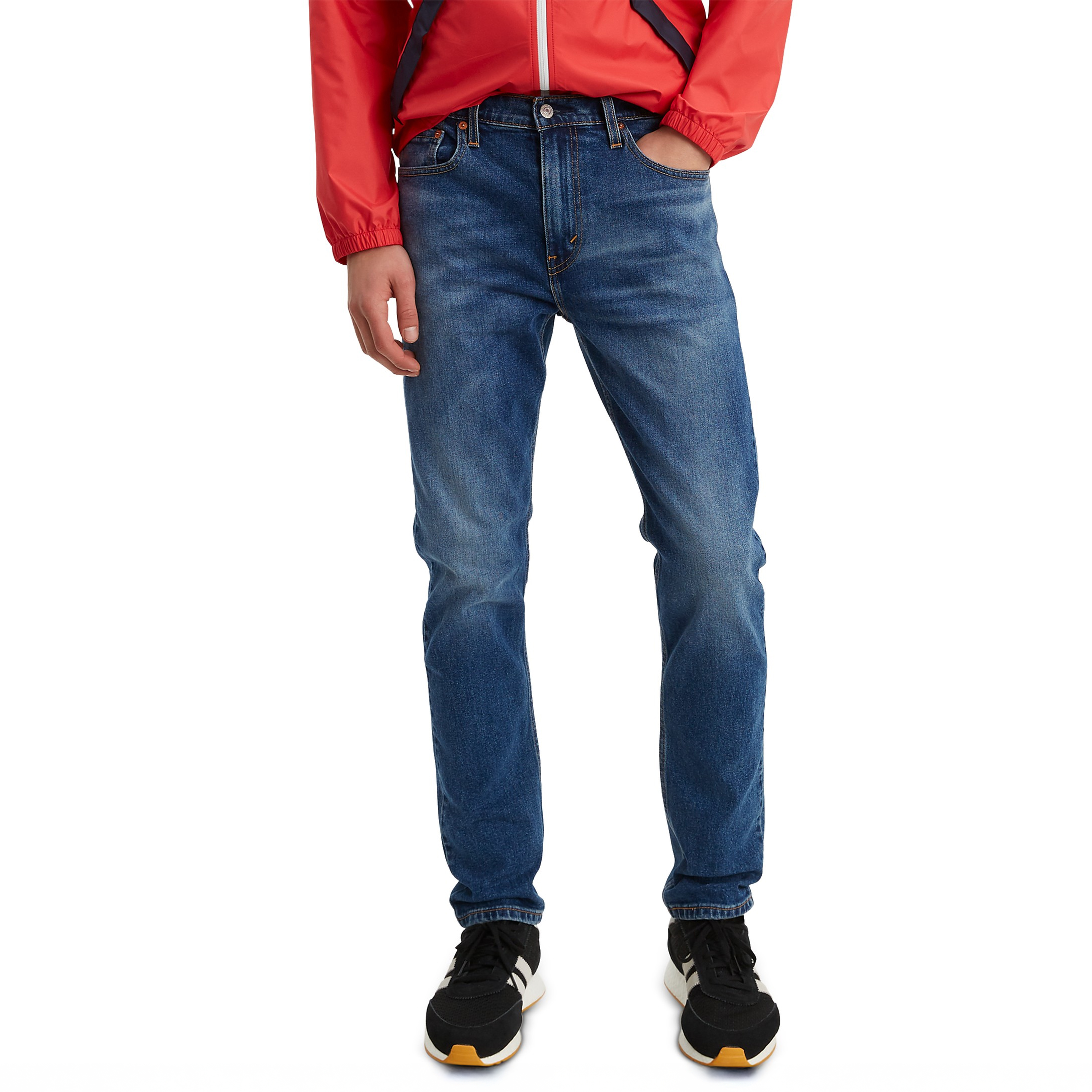 Mens straight leg jeans with shoes