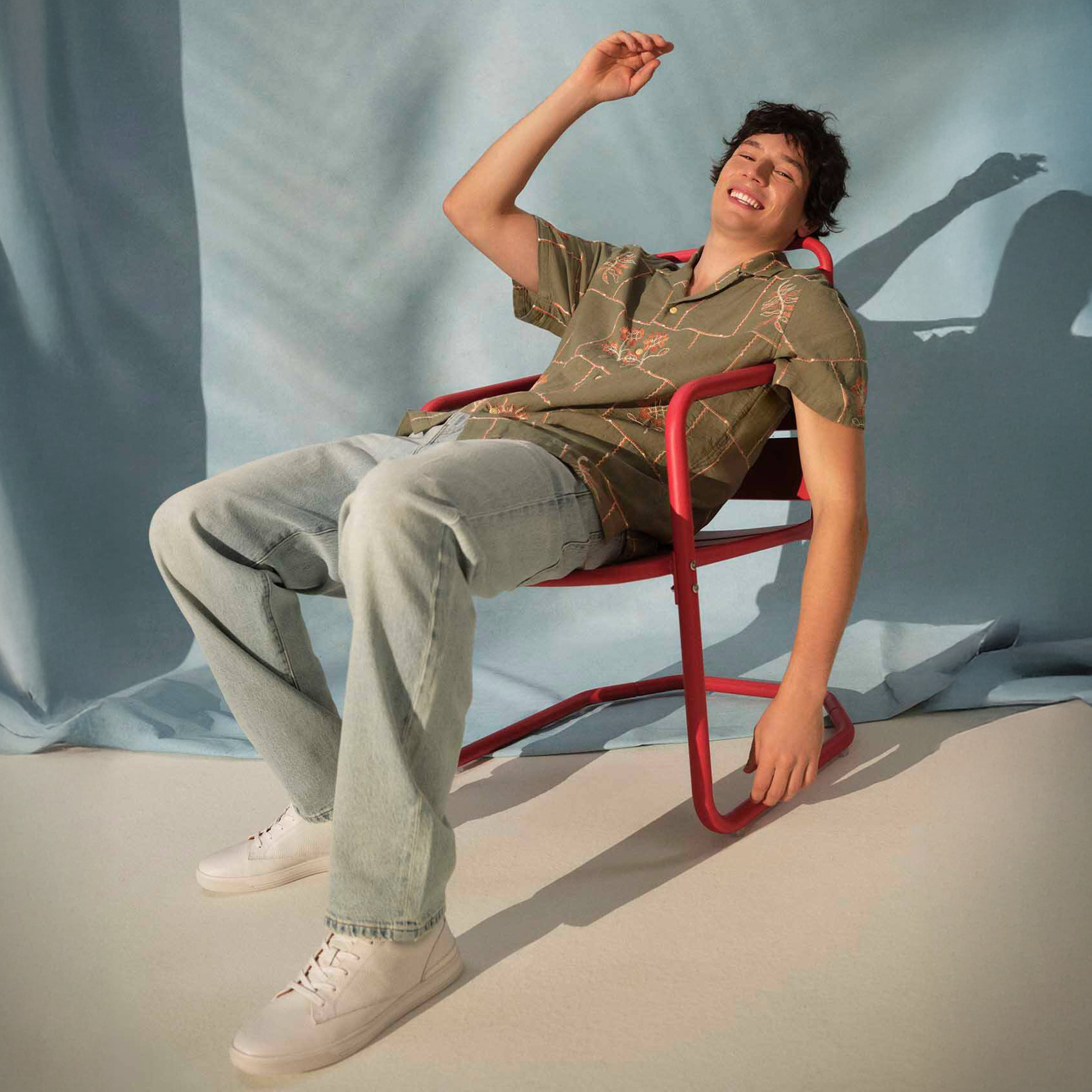 Man in summer shirt and jeans