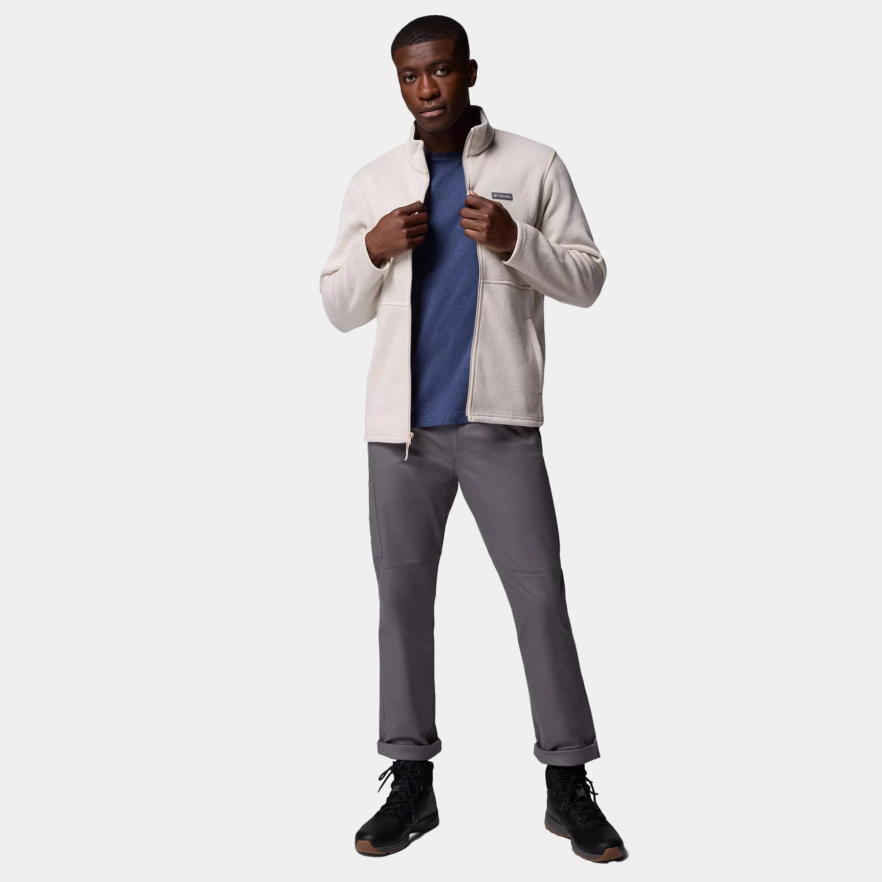 Man in fleece jacket