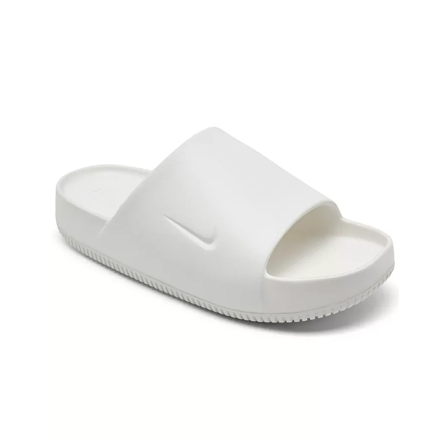 Mens White Slip-On Slide