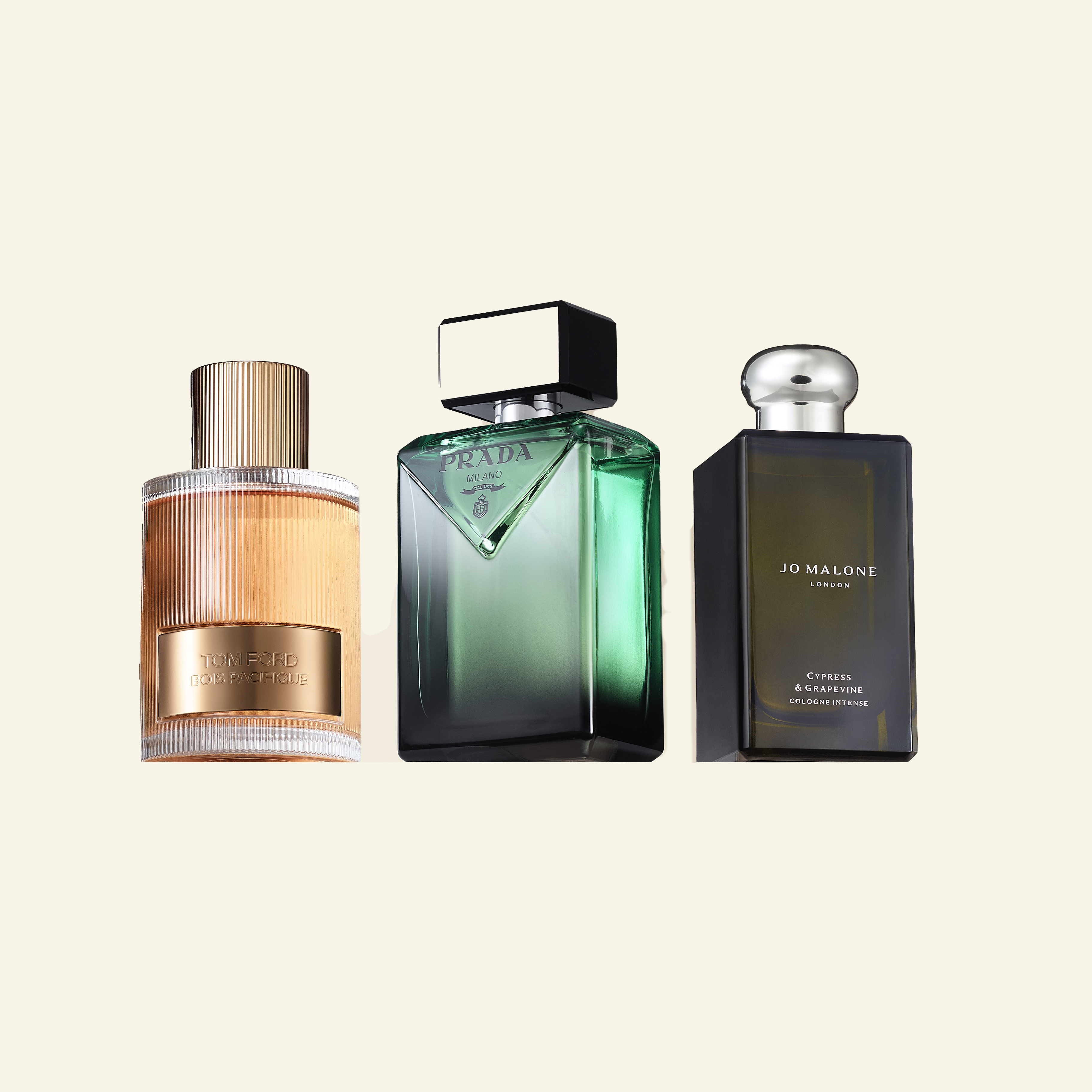 Prada men's cologne, Jo Malone men's cologne, Tom Ford men's cologne 