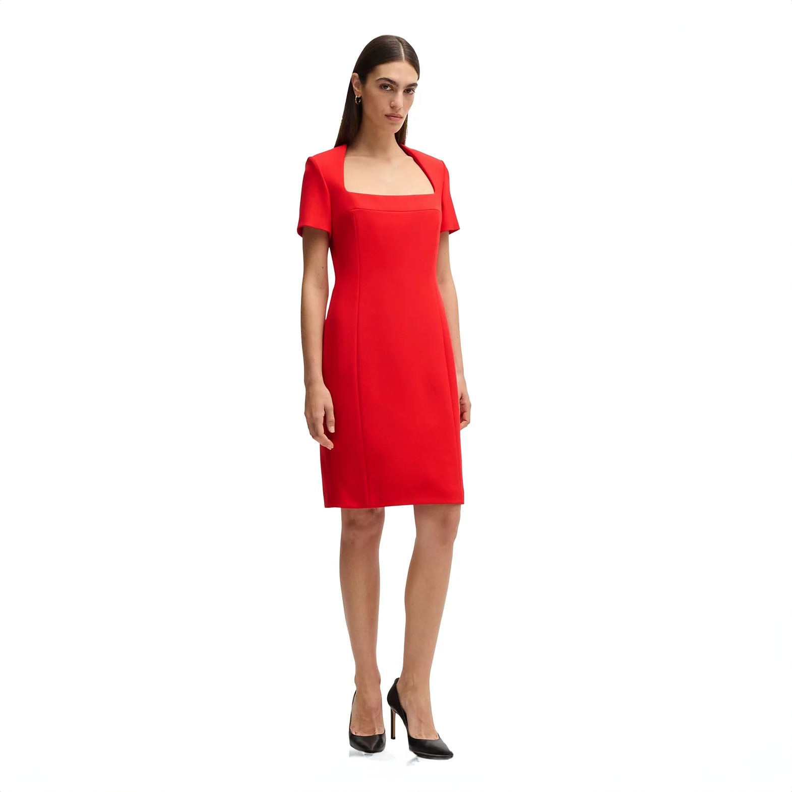 formal party dresses for fat tummy Ever-Pretty Inclusive Plus Size Glitter V-Neck Flutter Sleeve Midi Cocktail Dress main image 1