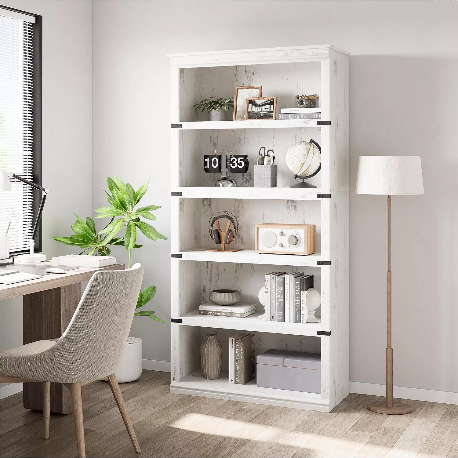 Farmhouse 5-tier bookshelf