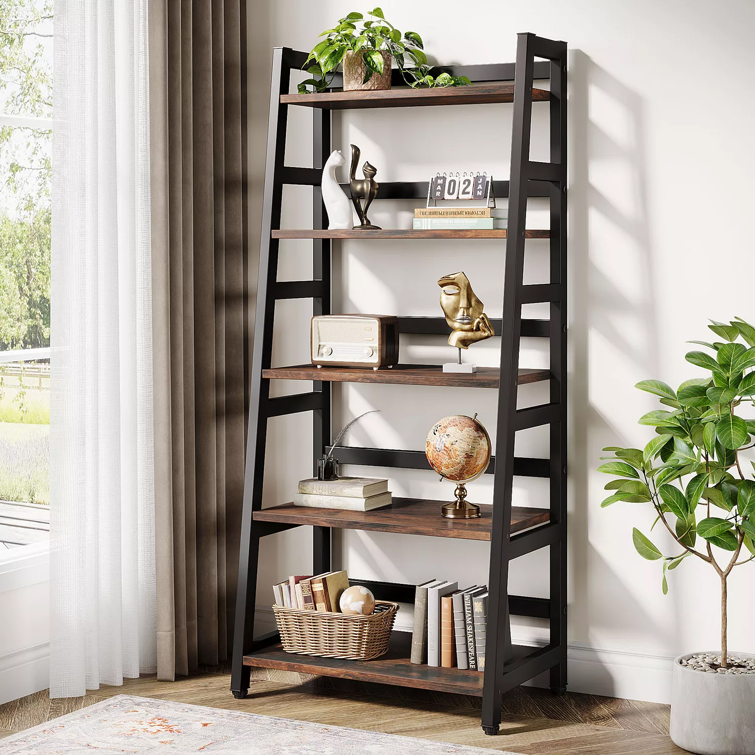 5-tier ladder shelf