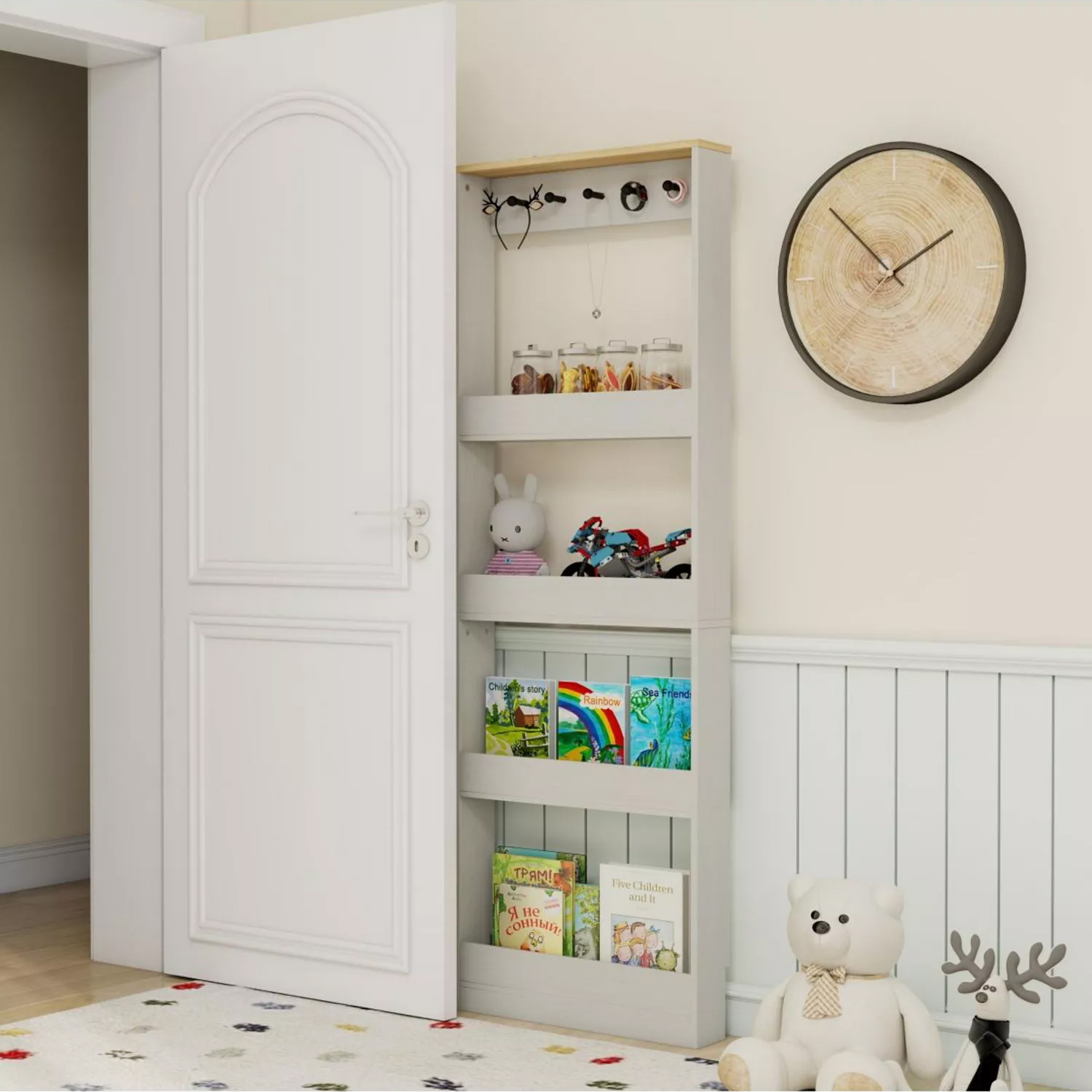 Behind the door bookshelf