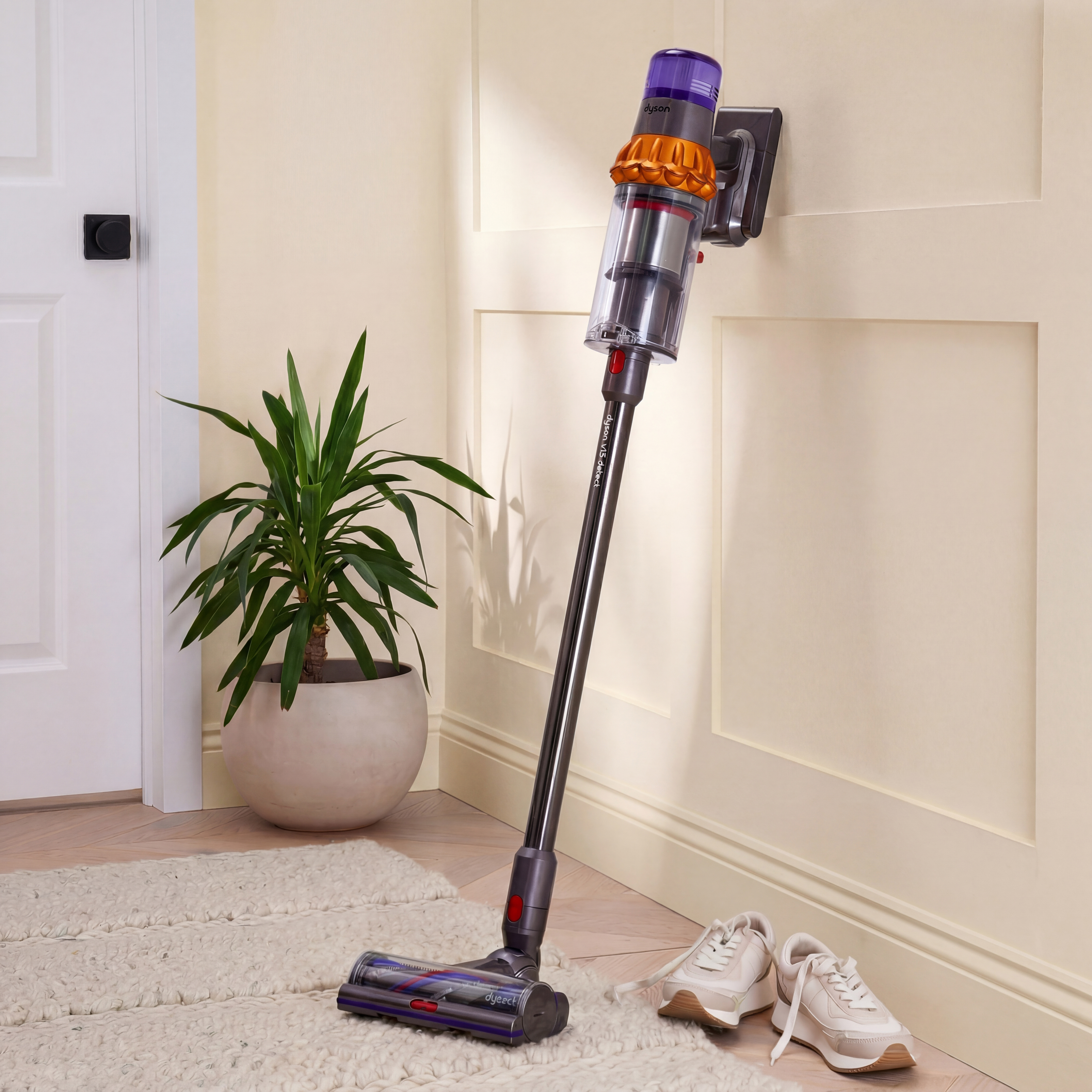 spring cleaning with vaccuum