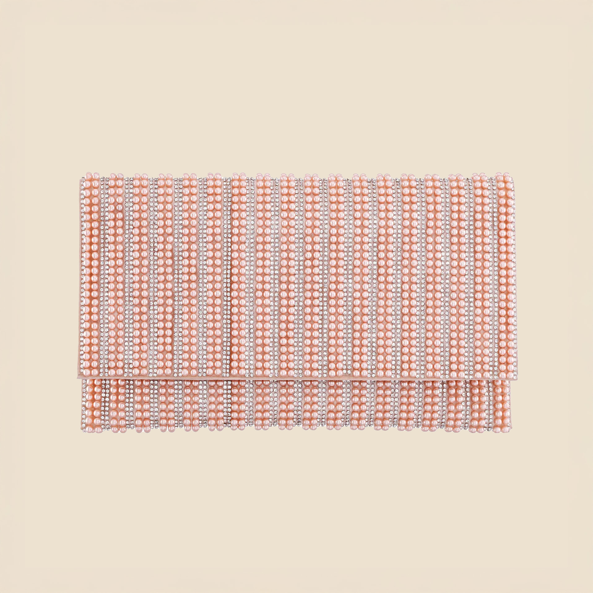 Spring wedding guest embroidered pearl clutch