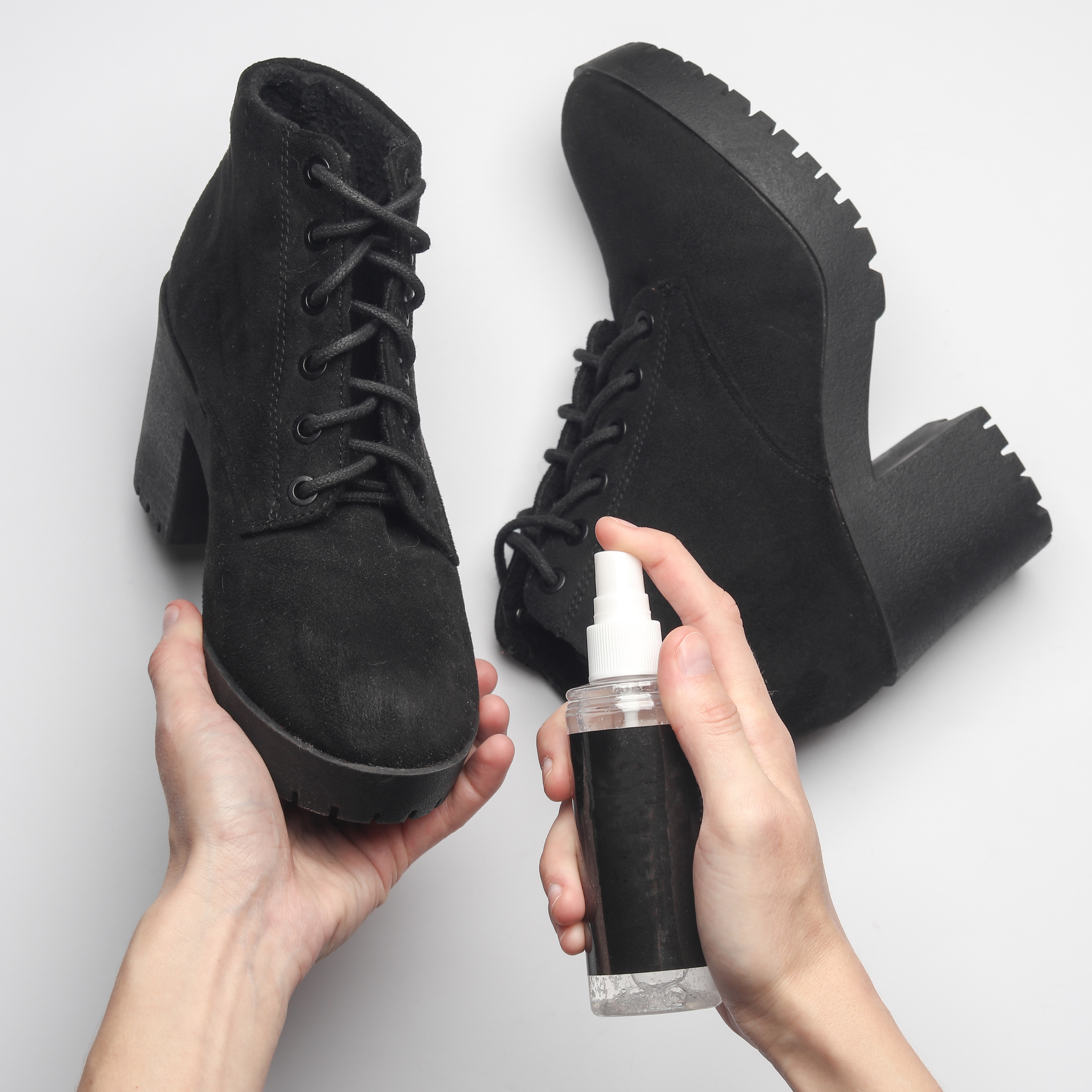 Suede boot protectant spray