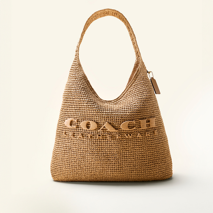Summer straw tote