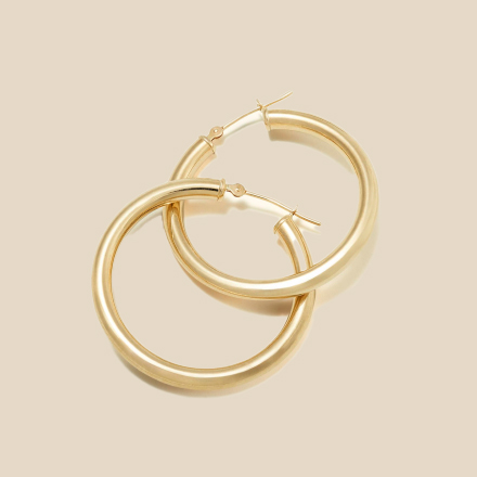Gold hoop earrings
