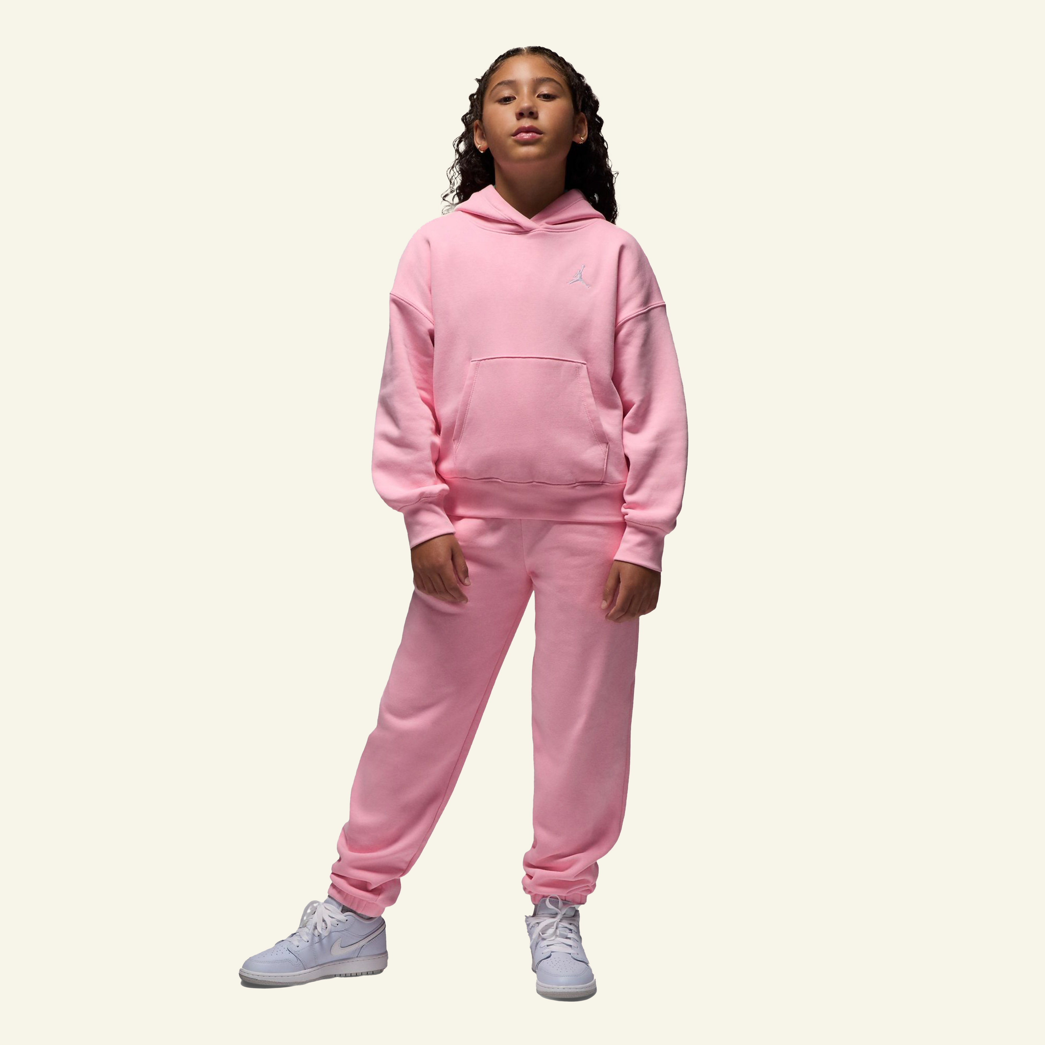 Girl in Valentine's day pink matching set