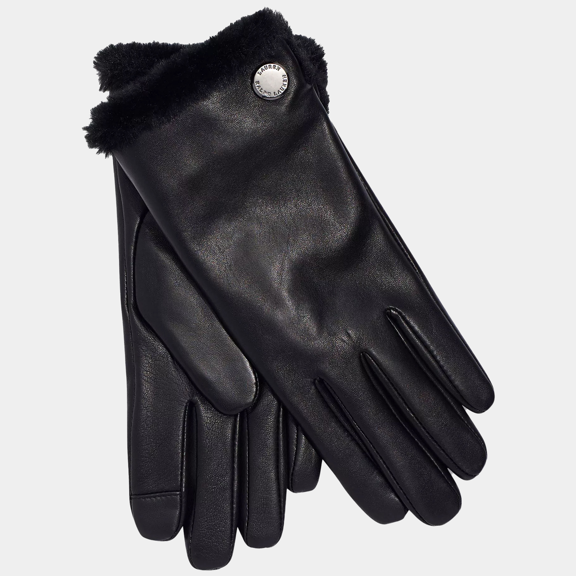 Lauren Ralph Lauren black leather gloves