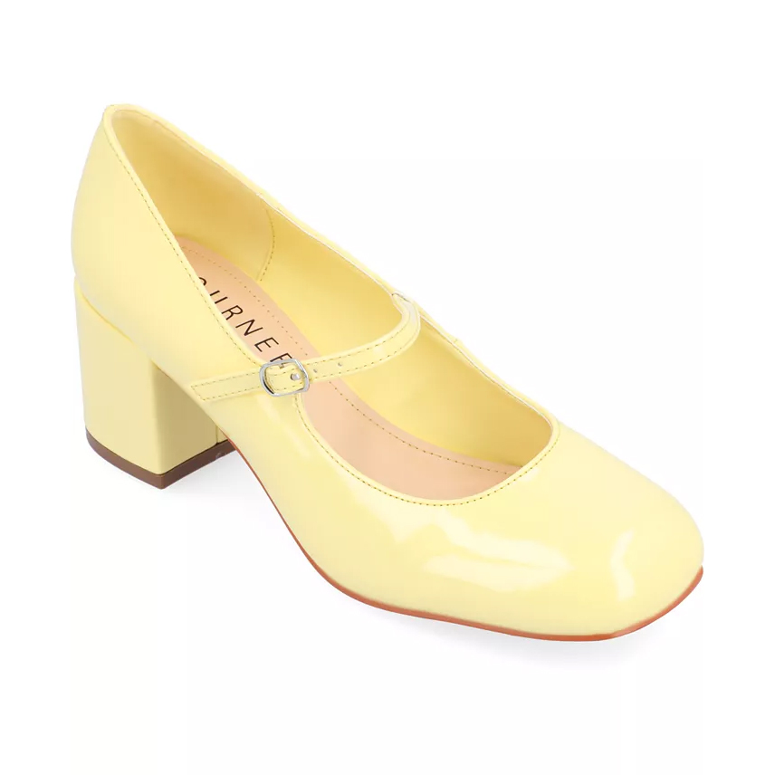 Yellow Block Heel