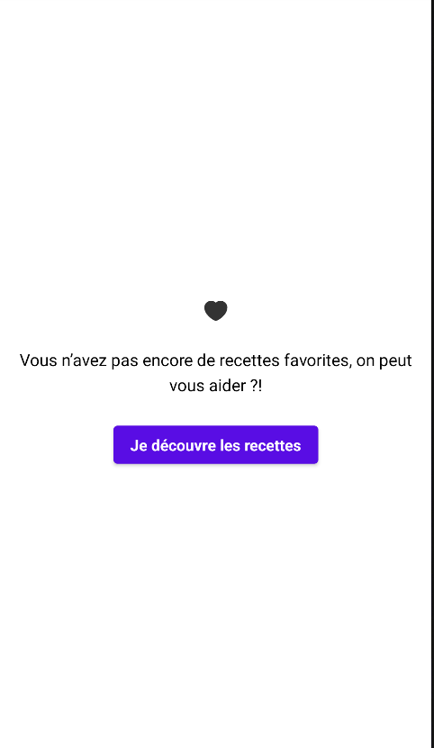 A screenshot of the empty component