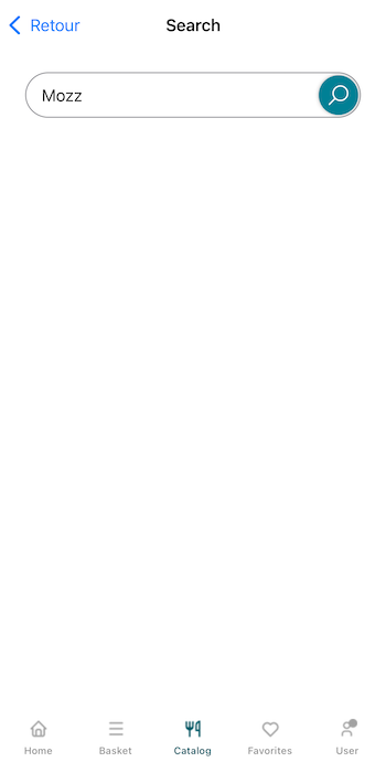 A screenshot of the Catalog Search page