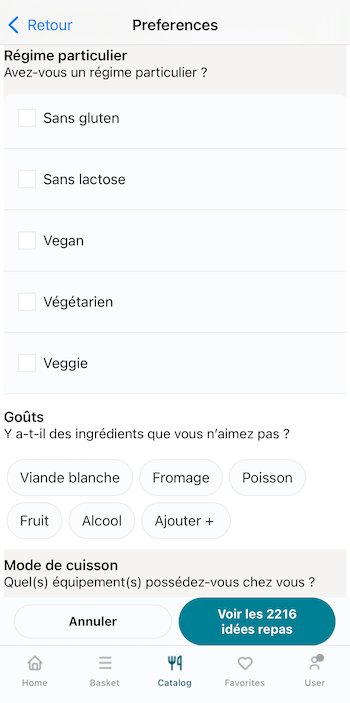A screenshot of the Preferences page