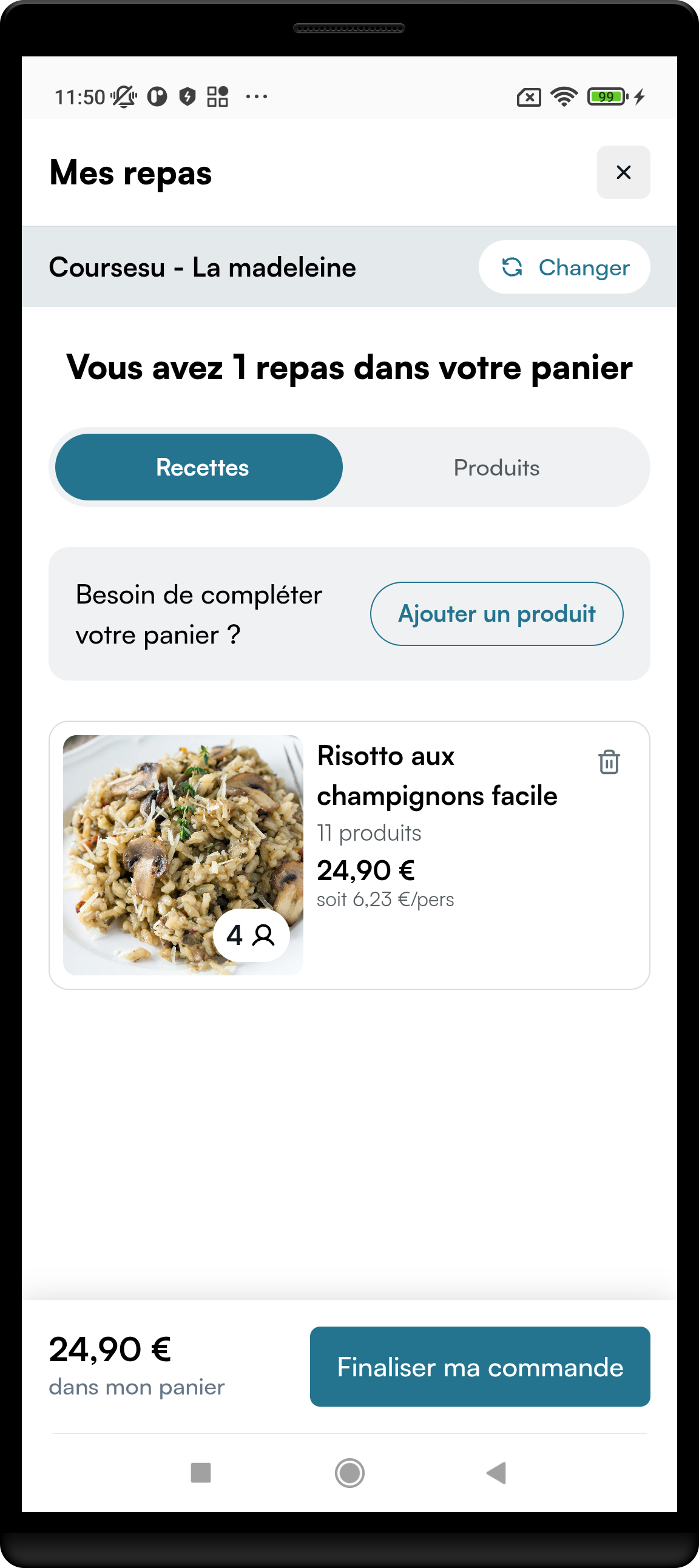 No Supplier basket preview — transfer starts from the action under this screen