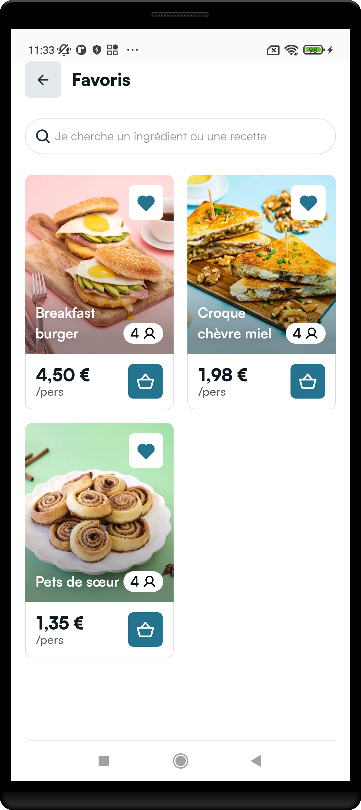 Catalog favorites