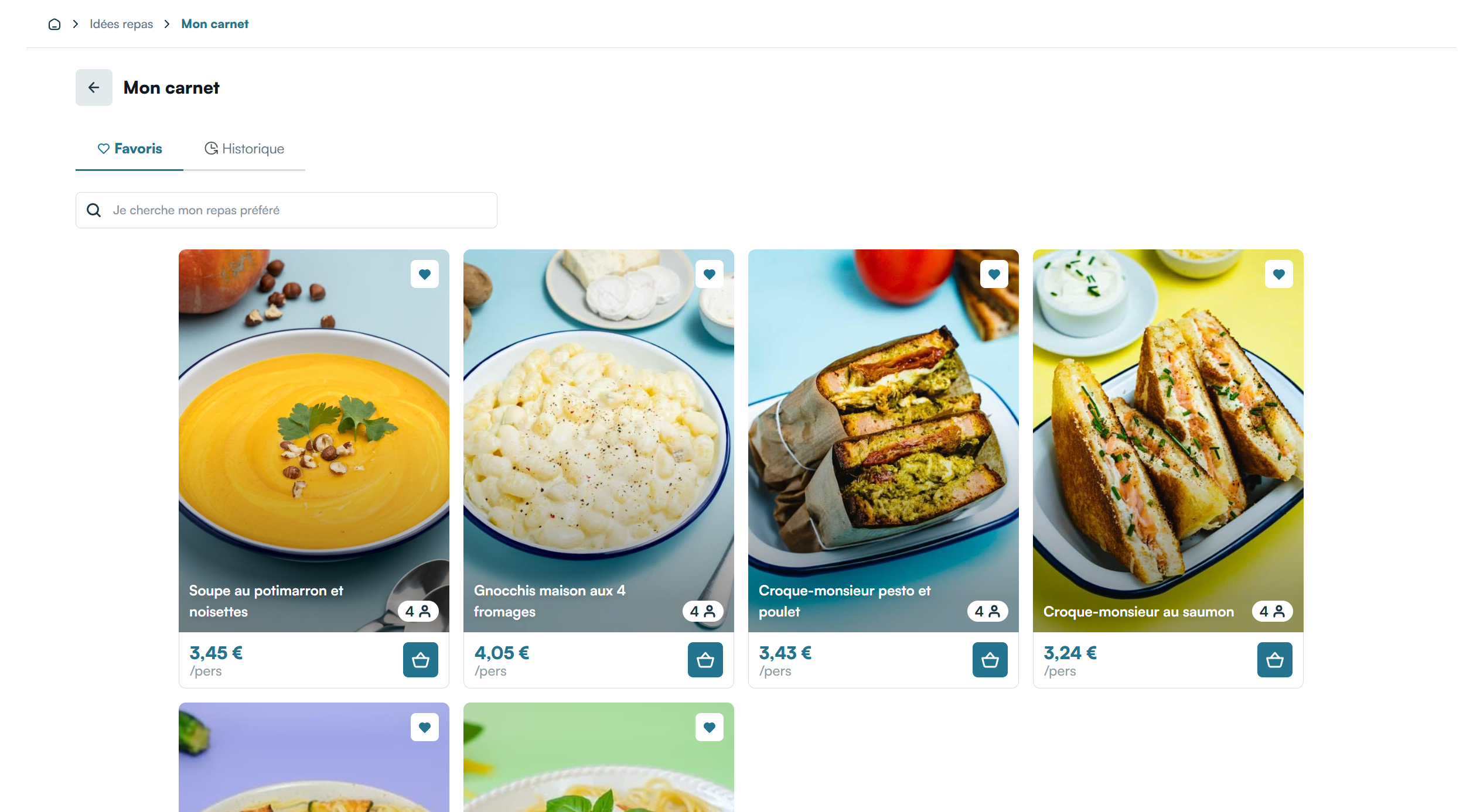 Favorites tab alt text