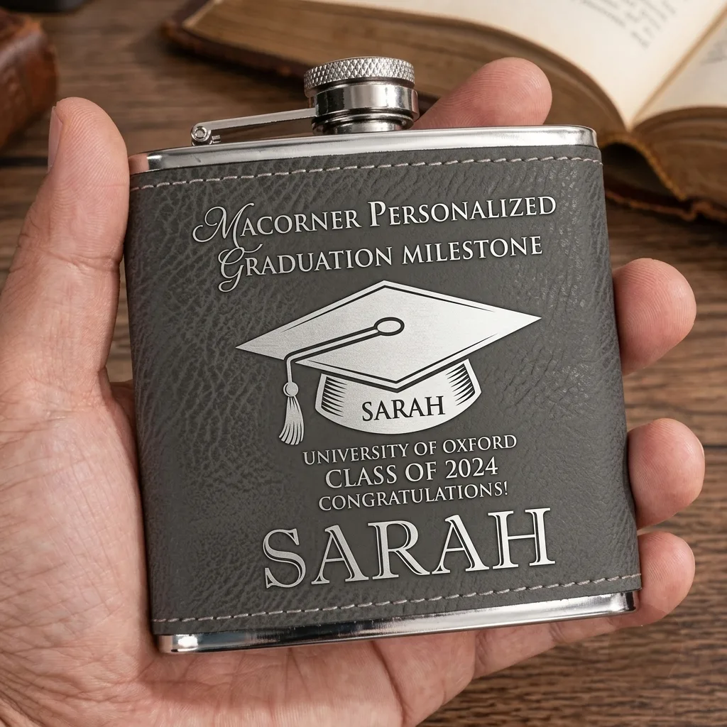 Macorner Personalized Graduation Milestone Flask