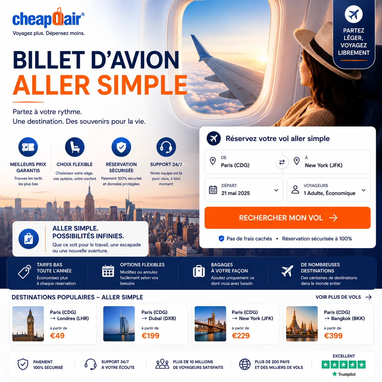 Billet d Avion Aller Simple