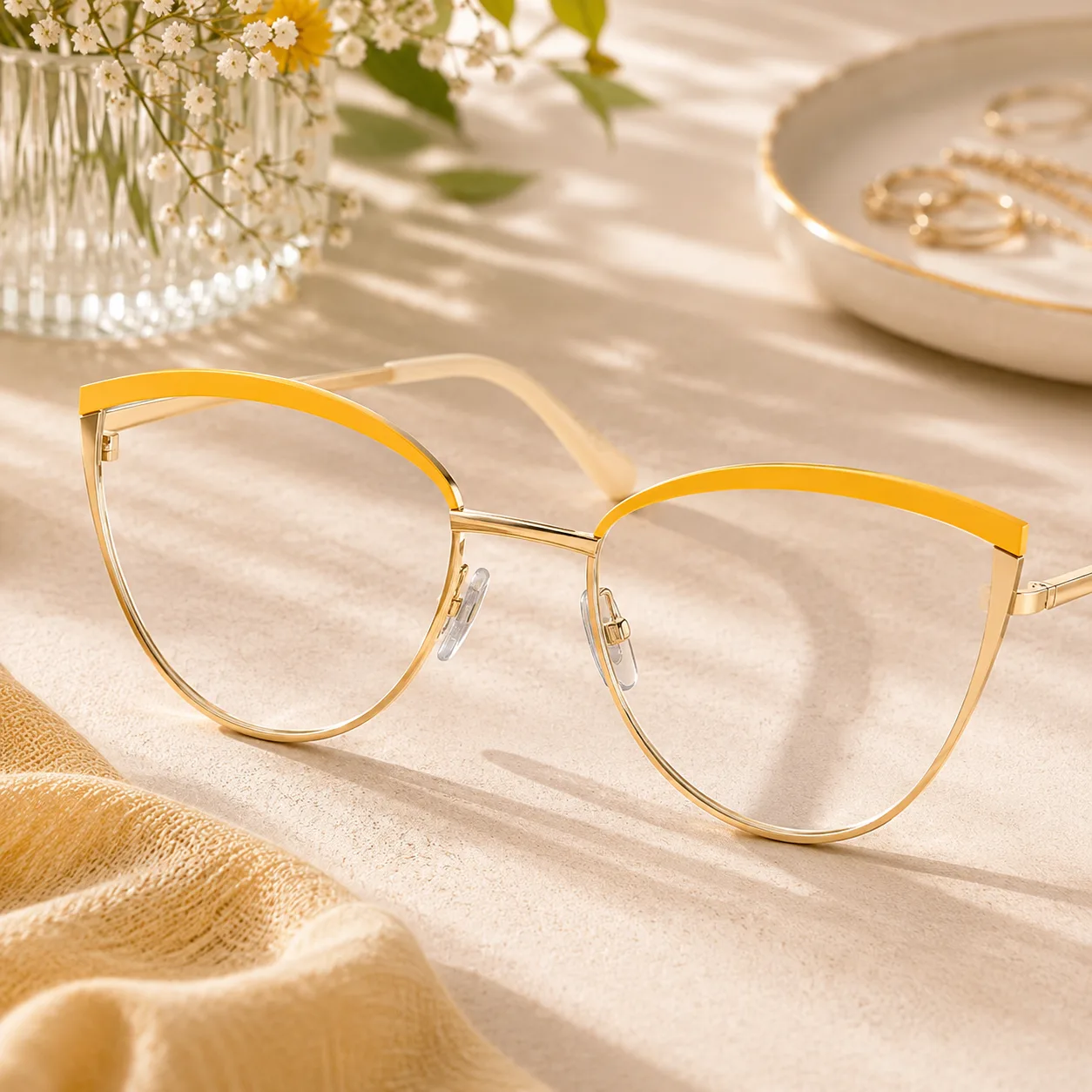 Orange Cat-Eye Glasses #3222242 photo 1