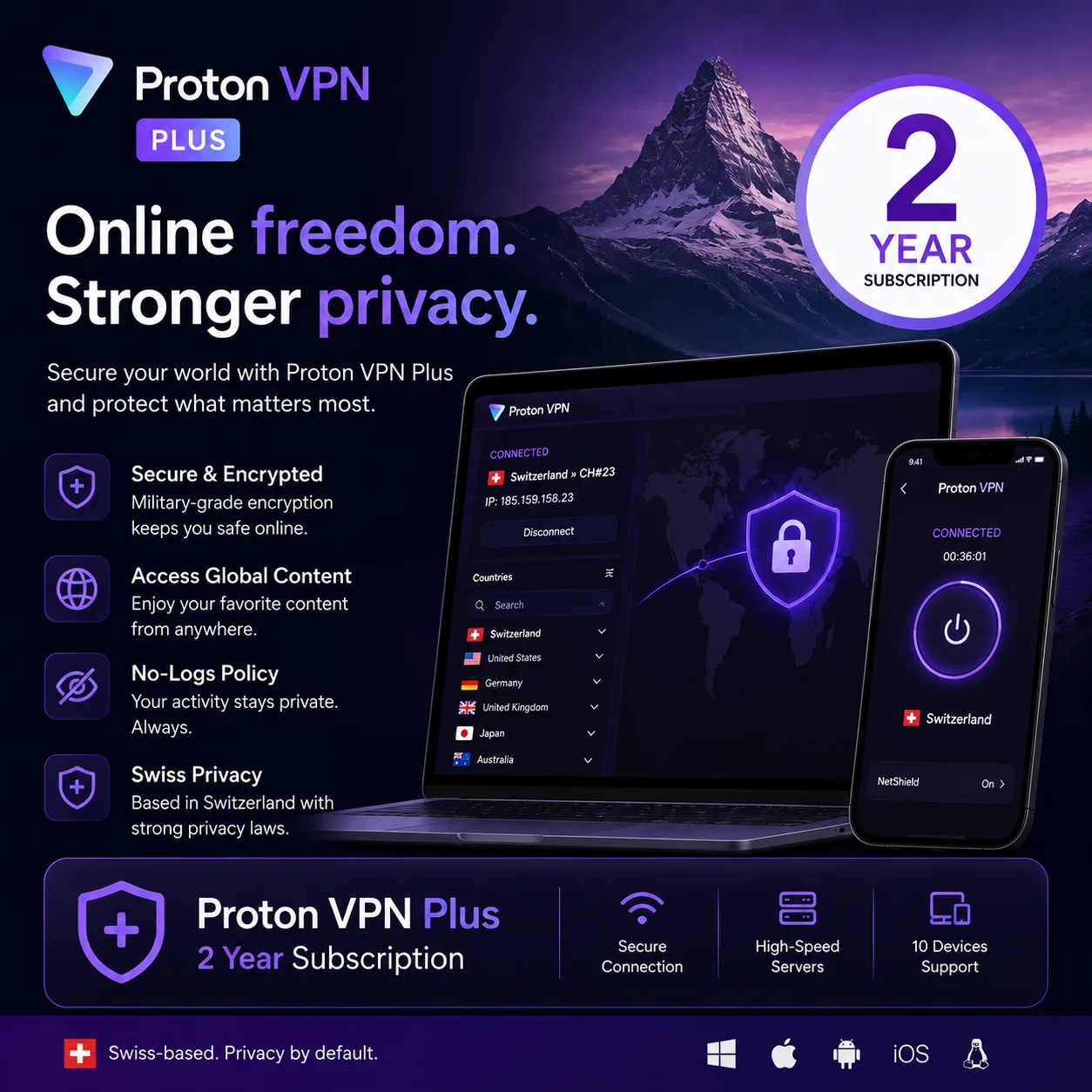Proton VPN Plus 2 Year Subscription