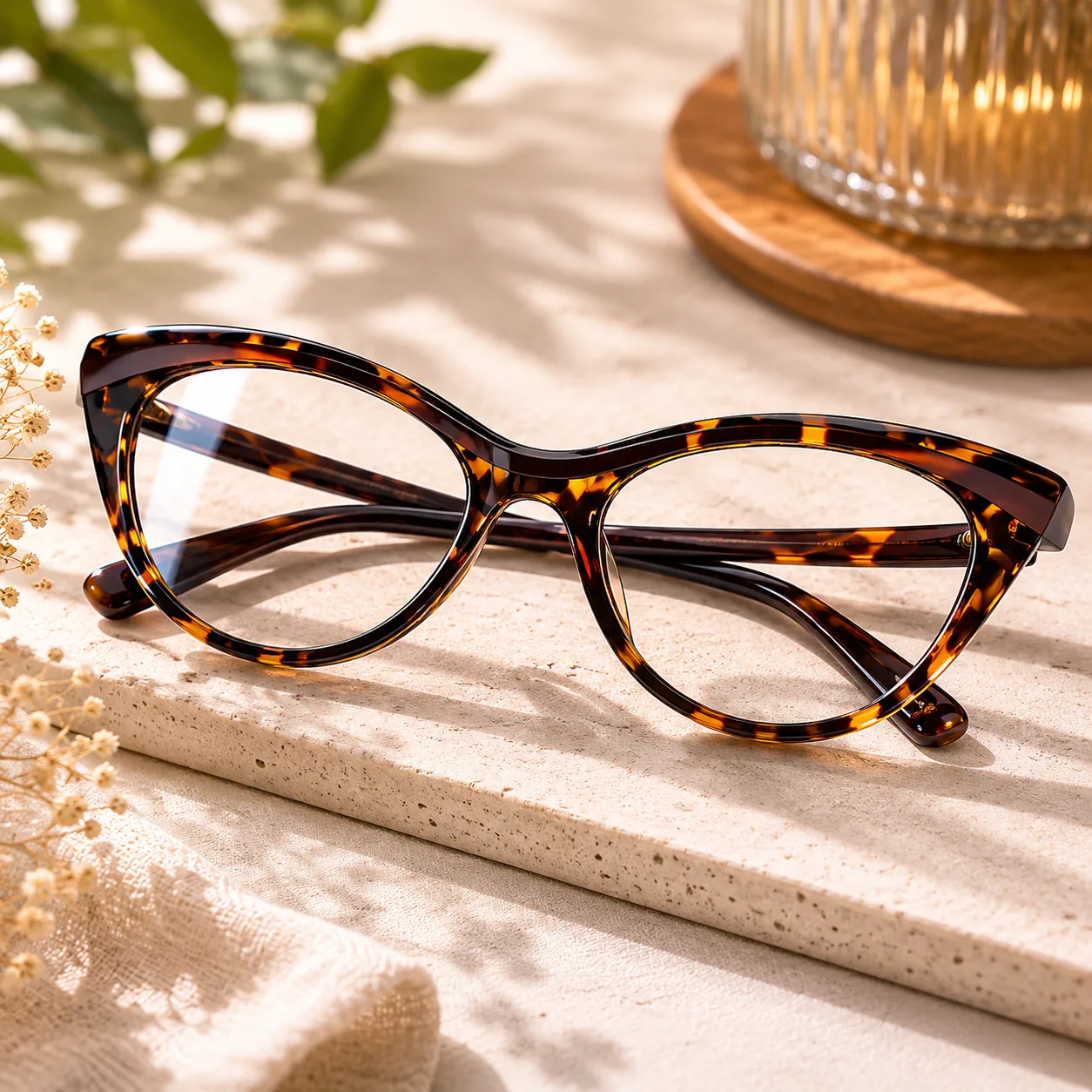 Tortoiseshell Cat-Eye Glasses #129025 photo 1
