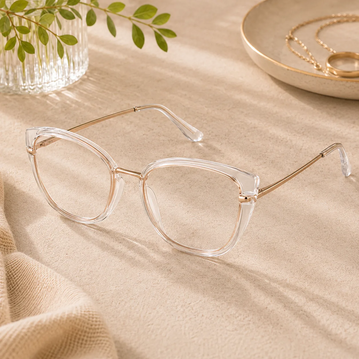 Translucent Cat-Eye Glasses #1914523 photo 1