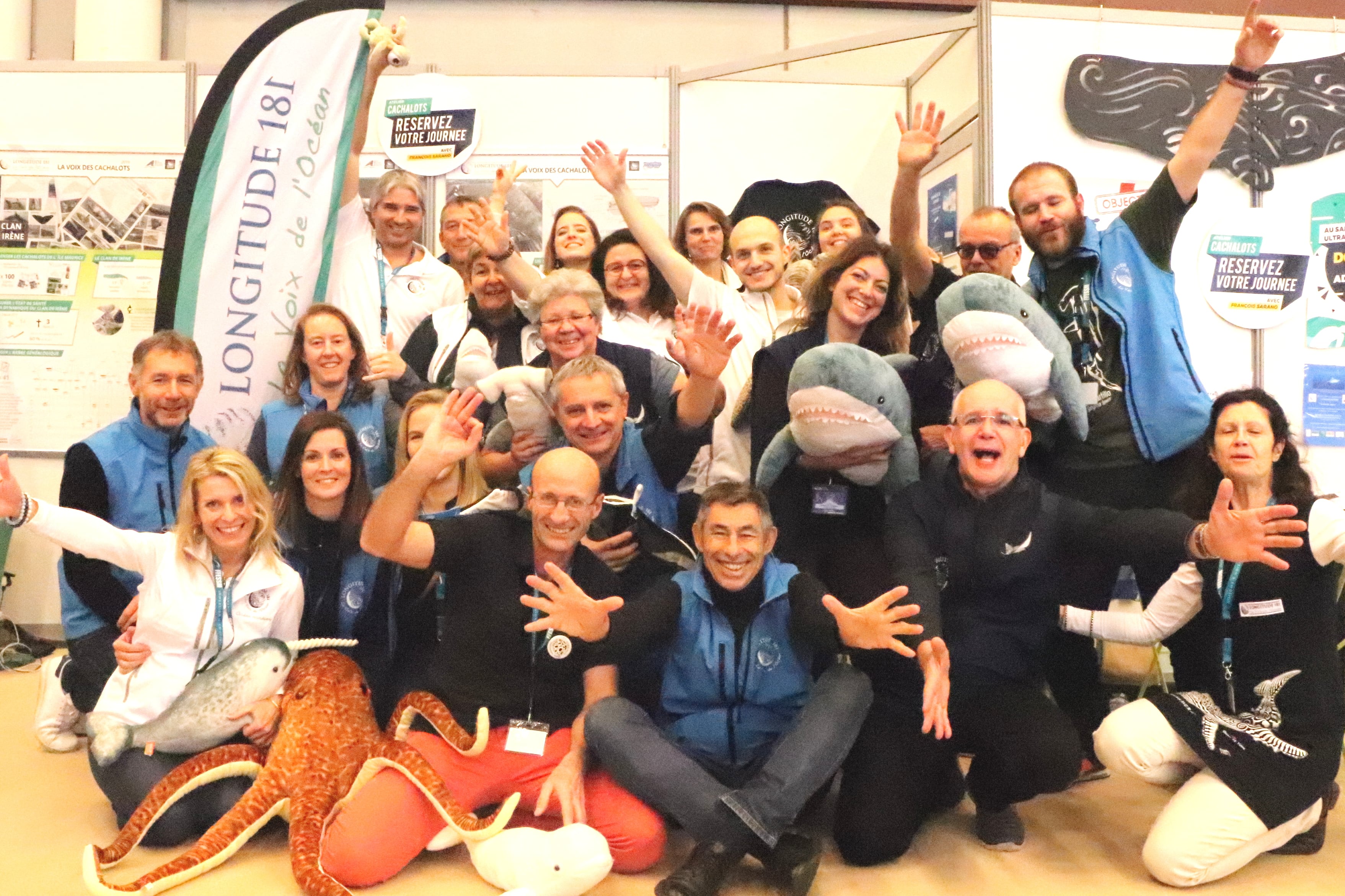 Longitude 181 team at the Paris dive show