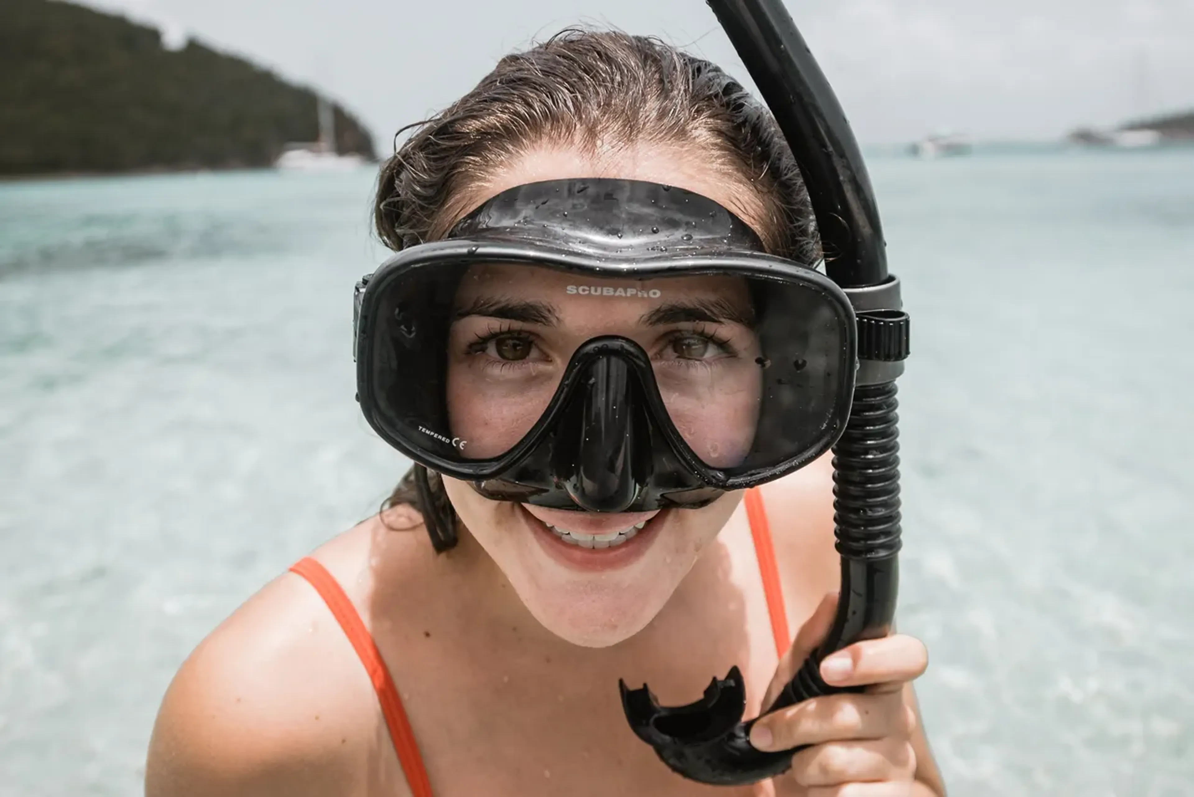 Smiley scuba diver