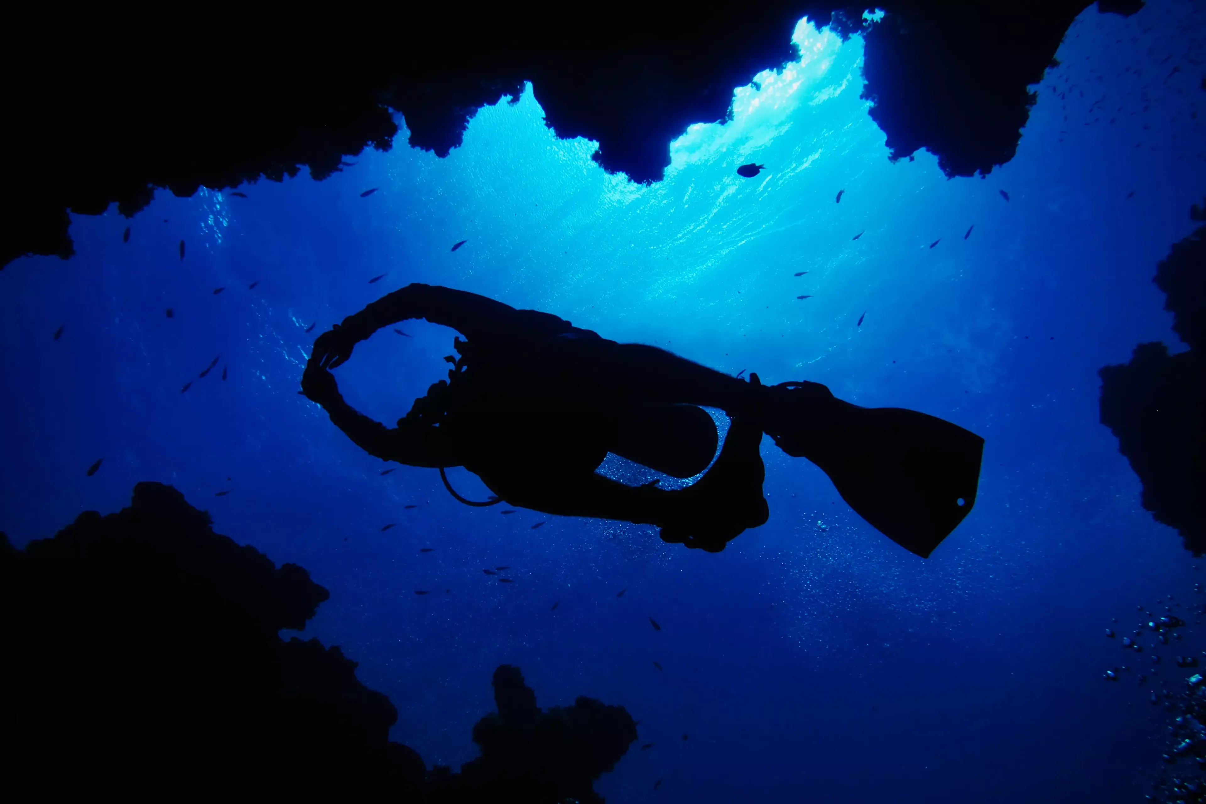 scuba diver in egypt