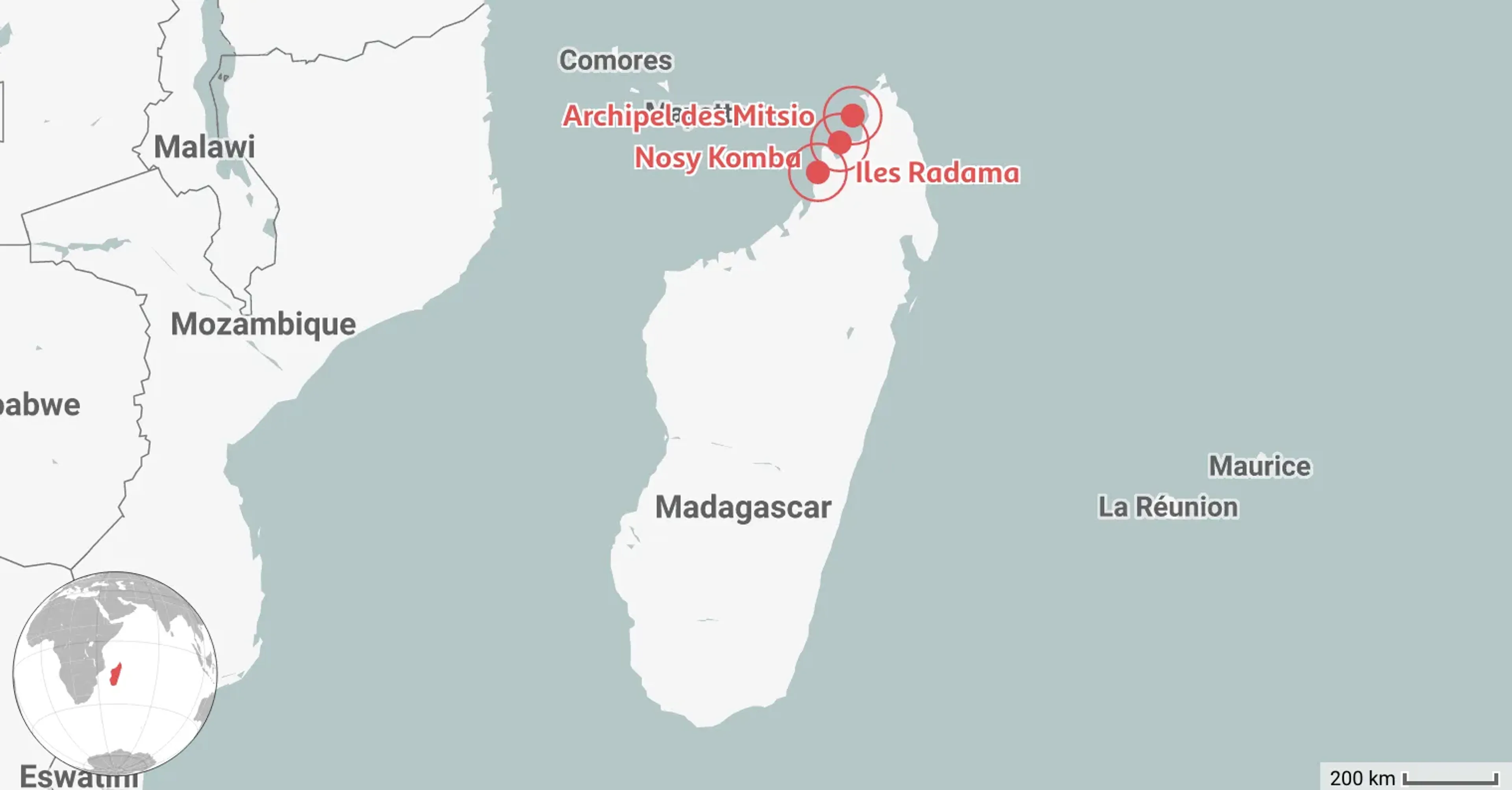 Carte des Meilleurs Endroits où Plonger à Madagascar