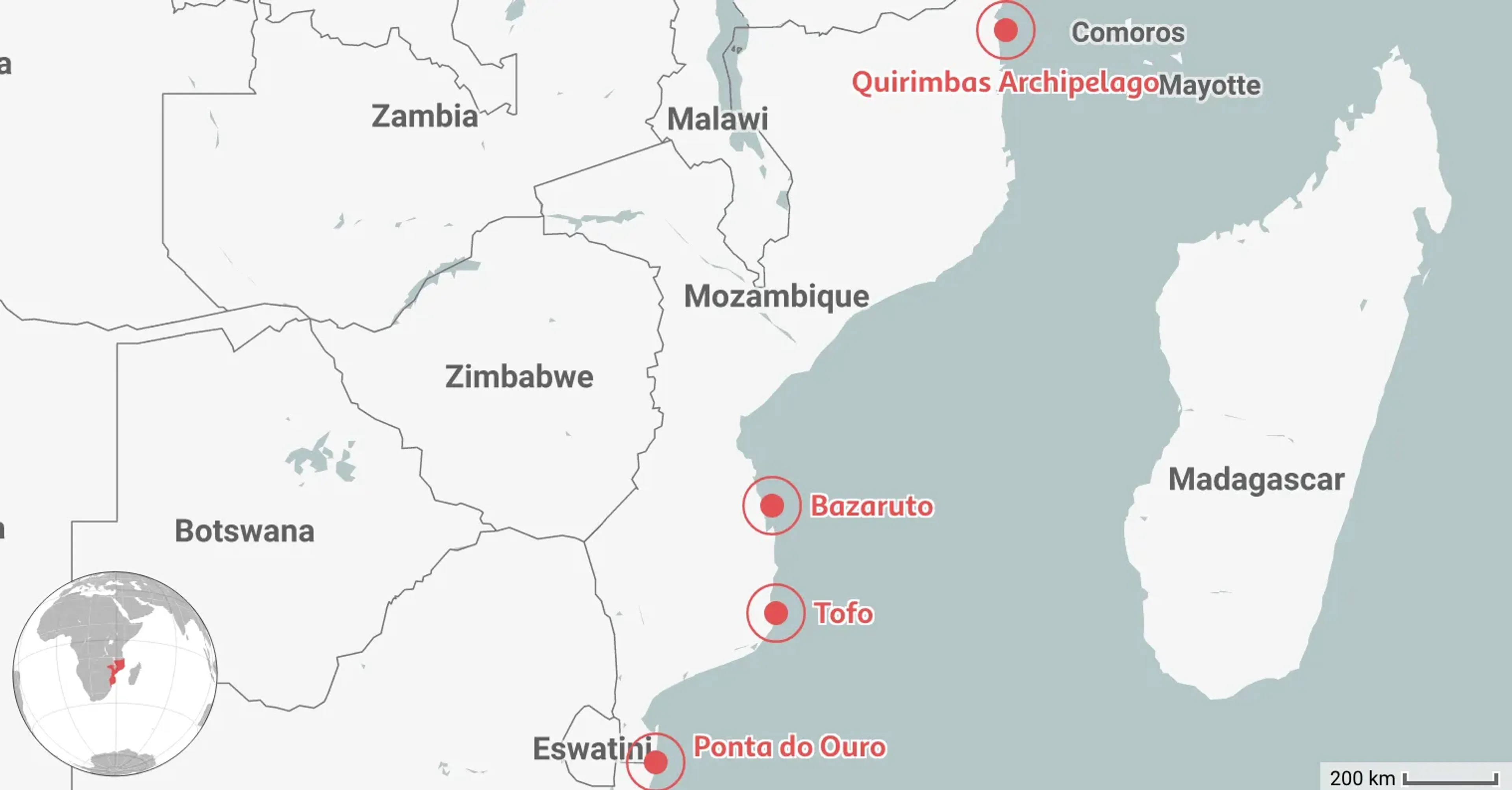 Mapped: 4 Best Places to Dive in Mozambique