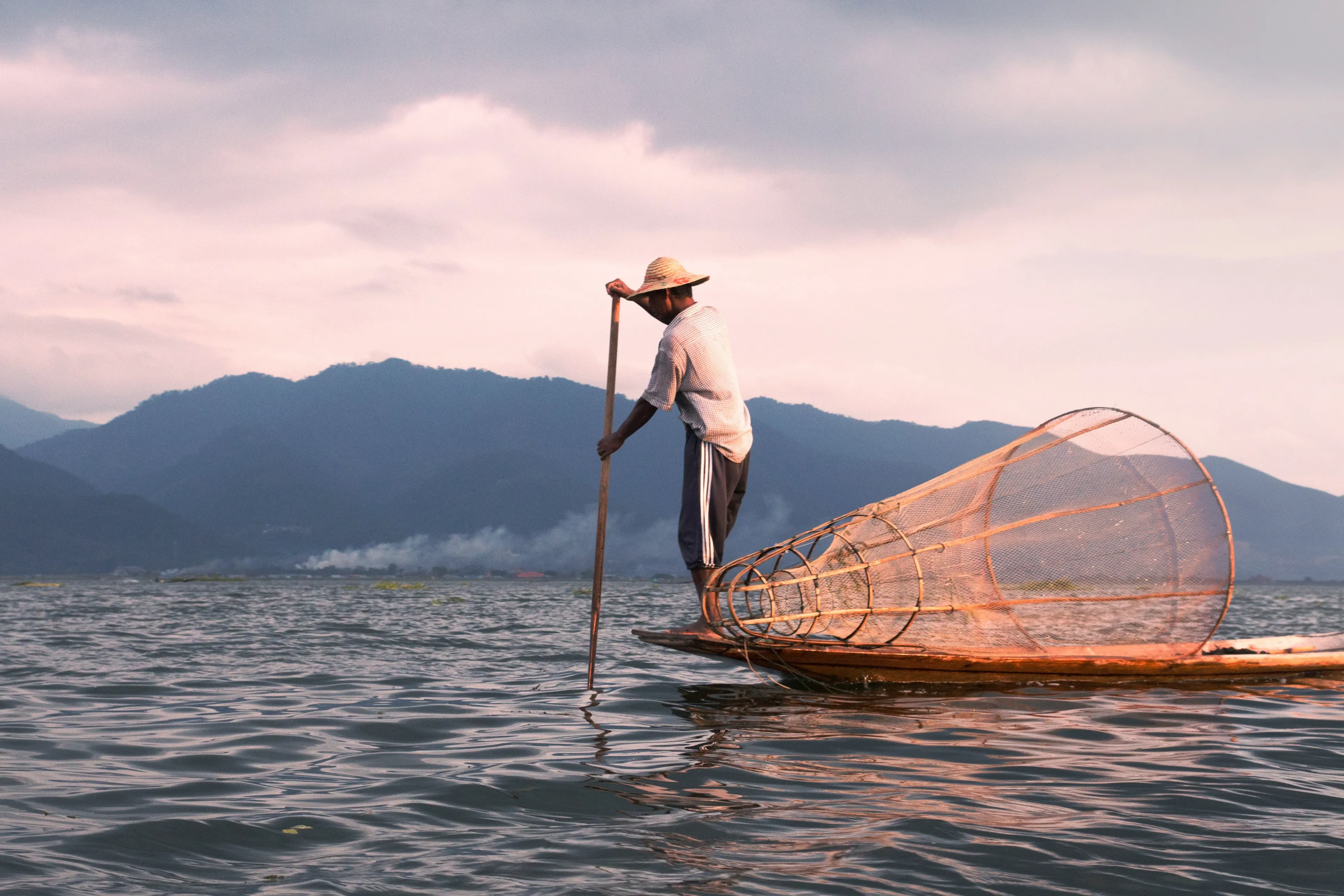 pêcheurs du lac inle en birmanie